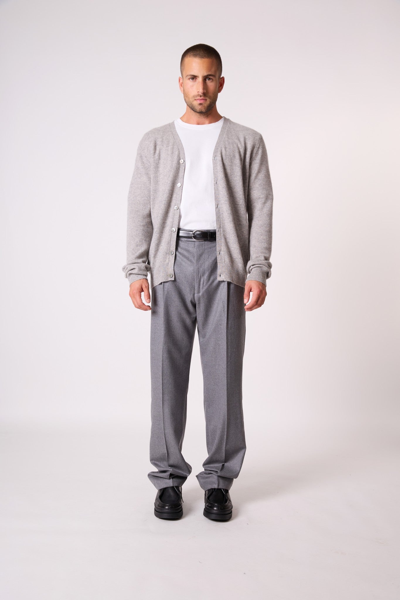 errol cardigan col v nuage chiné 100% cachemire