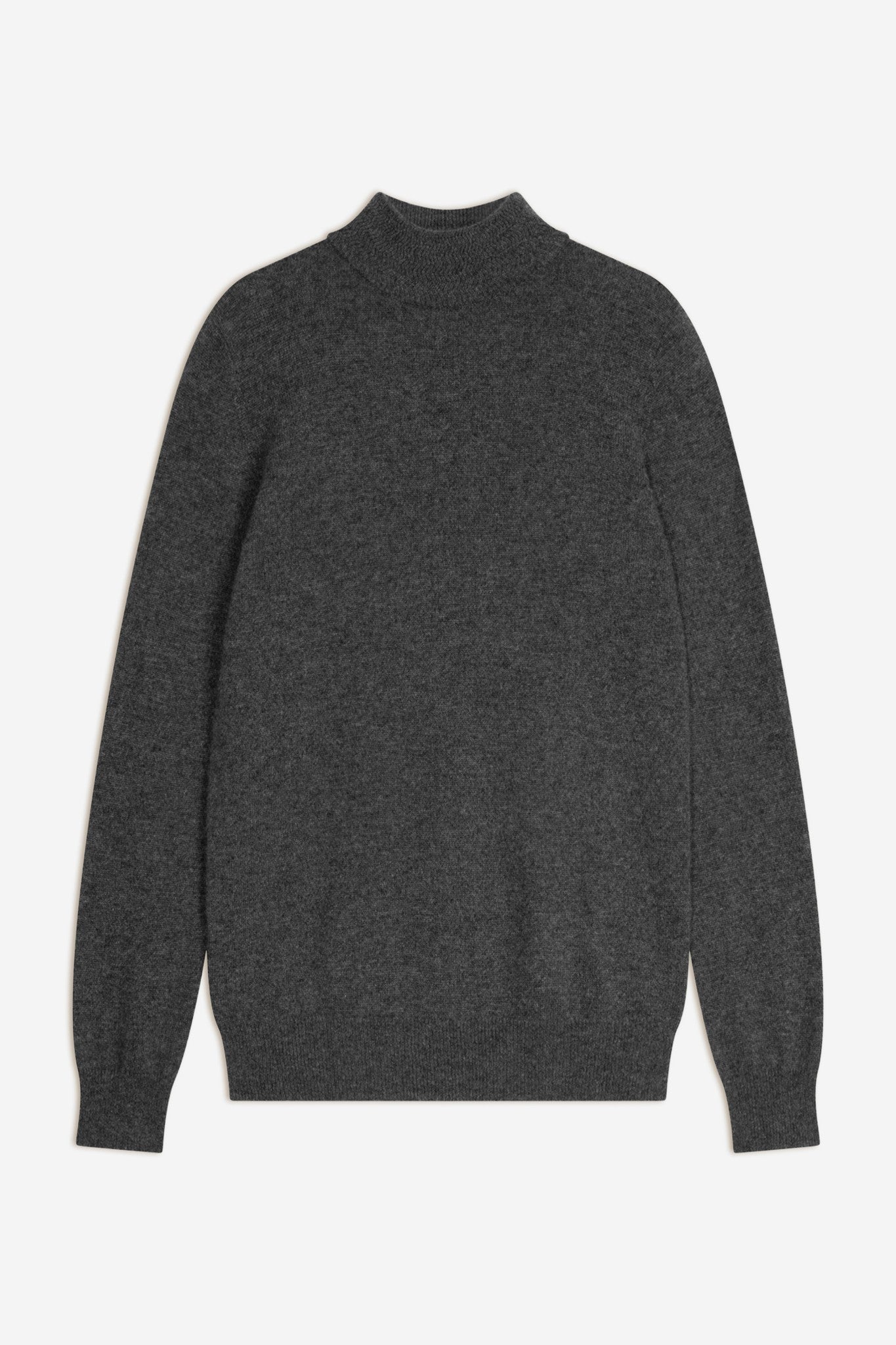 evelina pull col montant anthracite chiné 100% cachemire