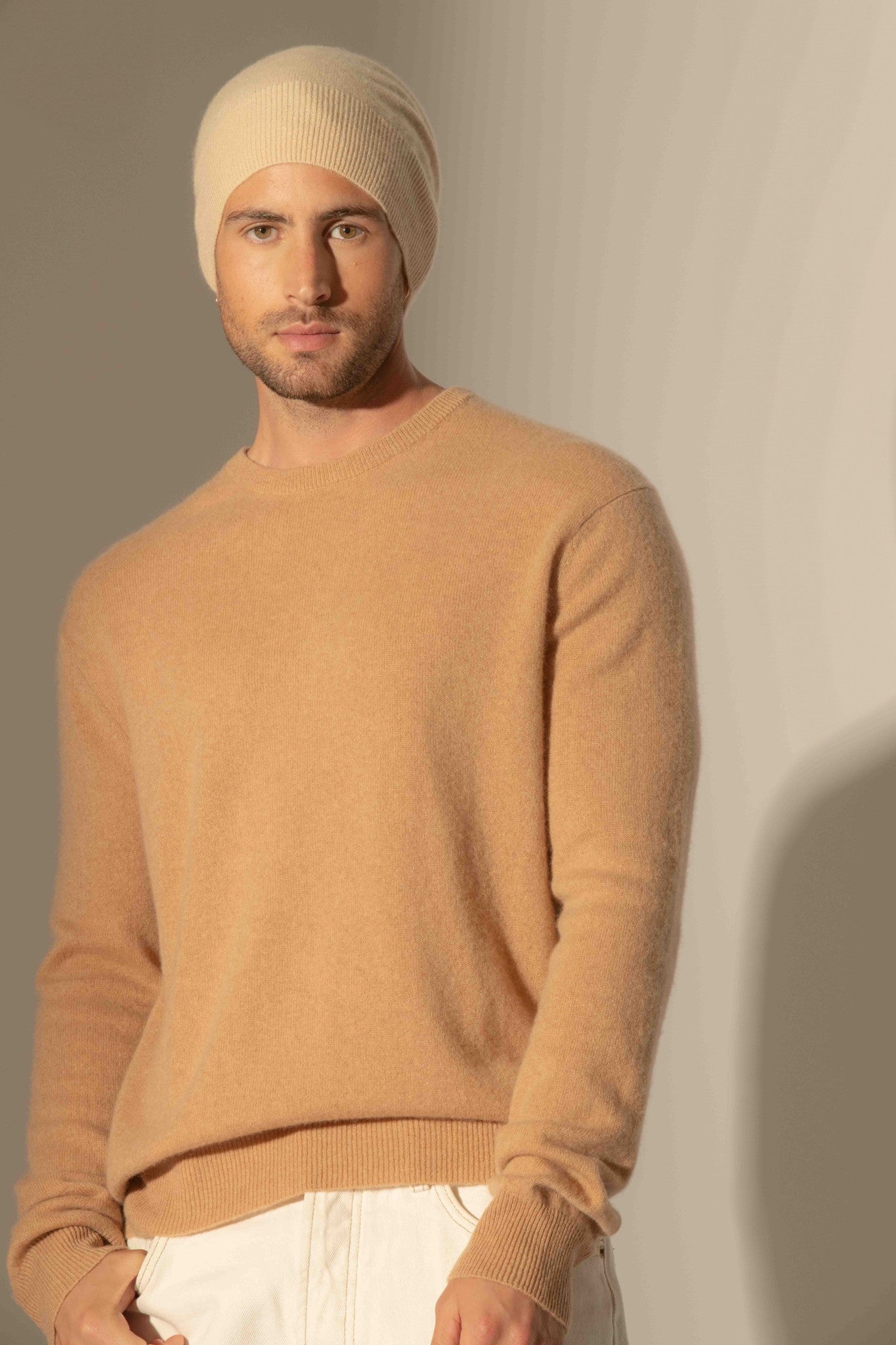 faith bonnet beige 100% cachemire