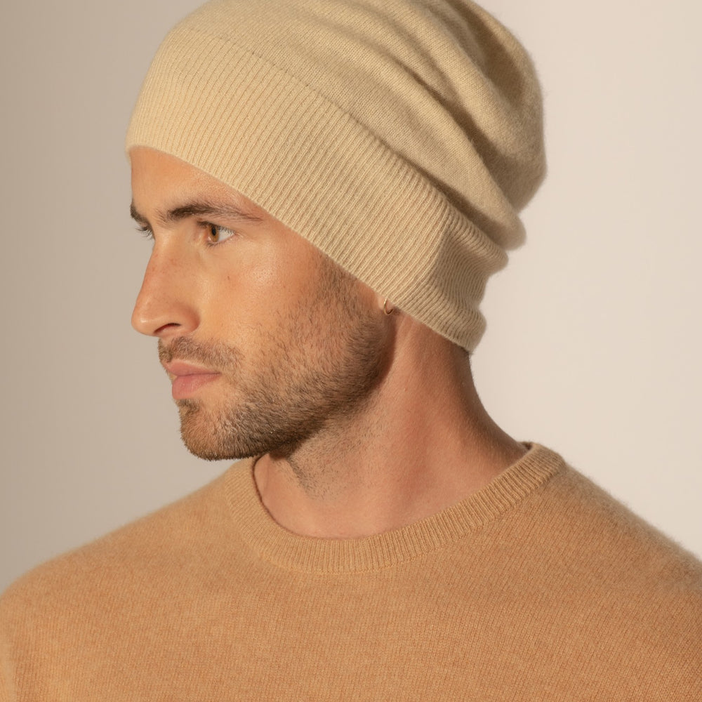 faith bonnet beige 100% cachemire