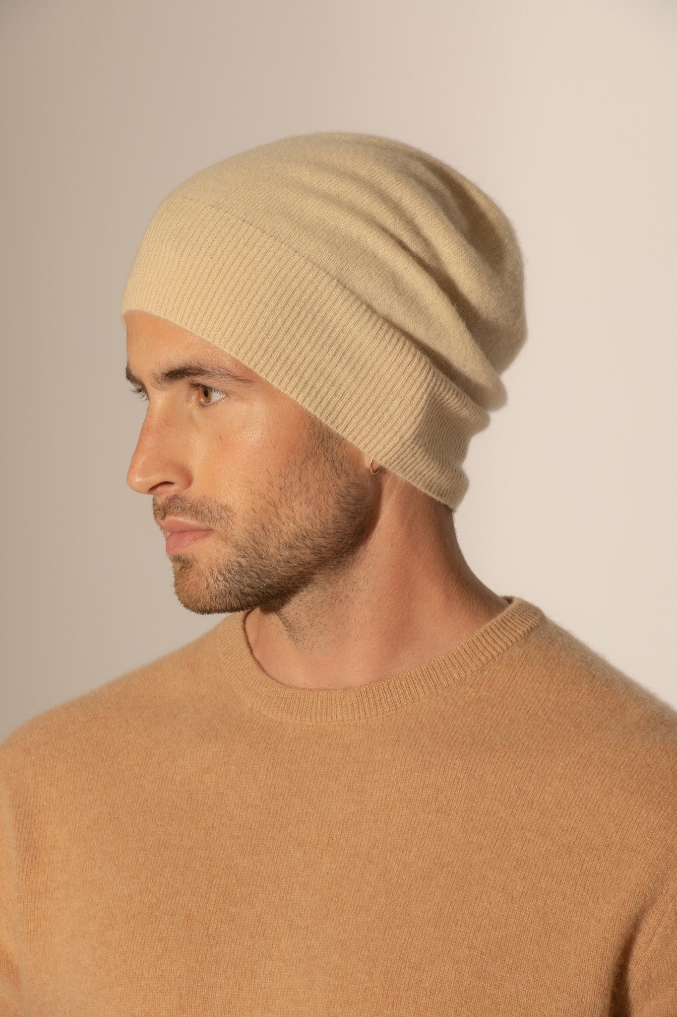 faith bonnet beige 100% cachemire