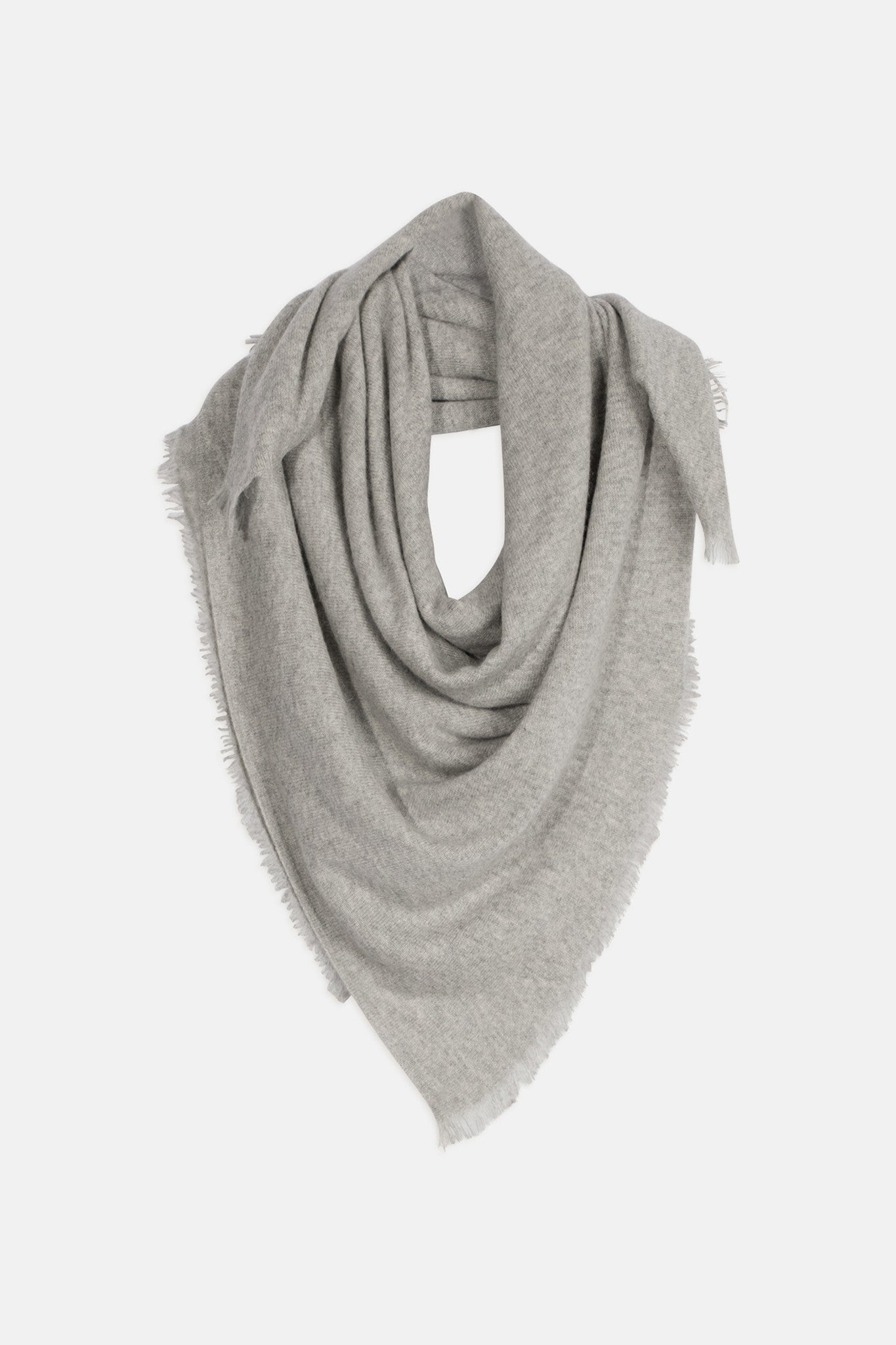 firvidas écharpe carrée gris chiné 100% cachemire