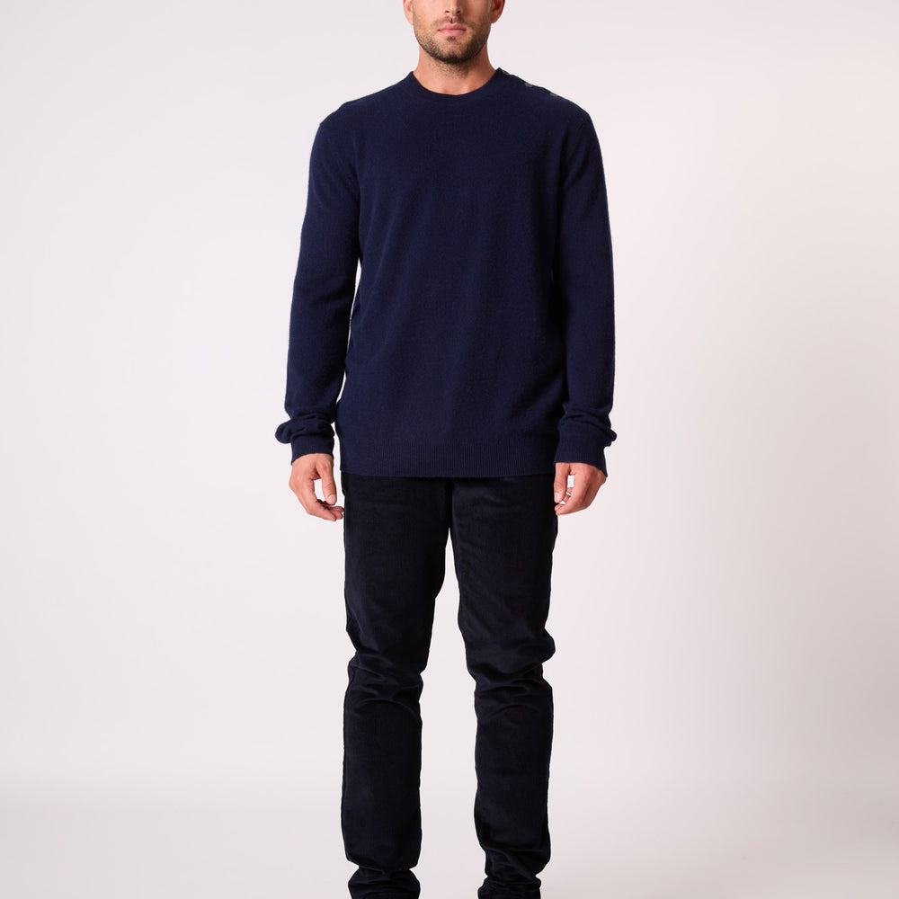 gabriel pull col rond marin navy 100% cachemire