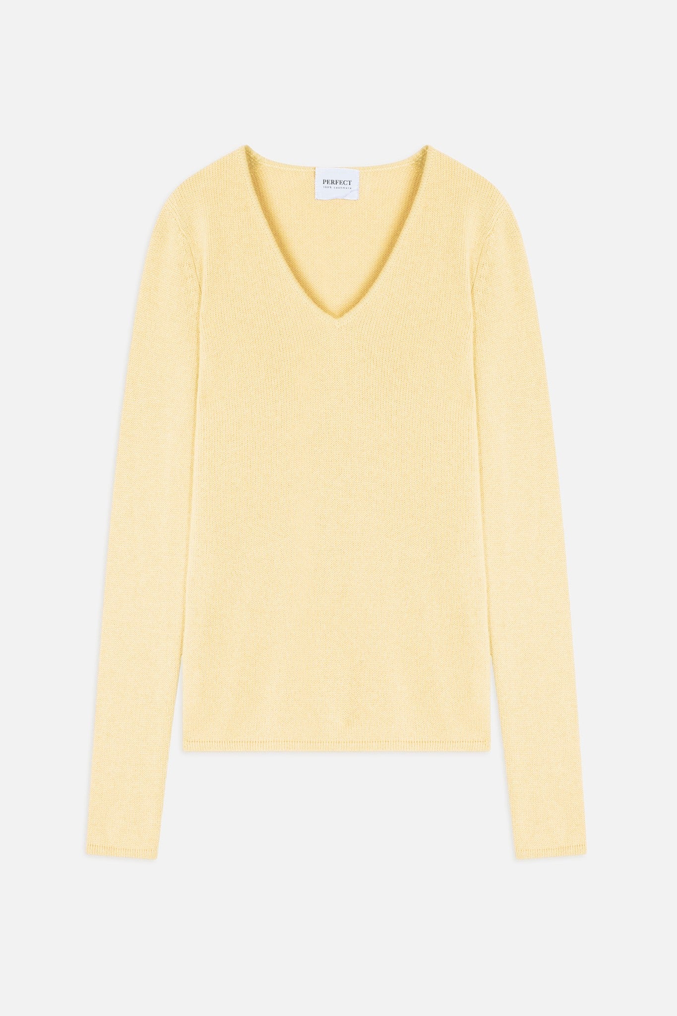 gaby pull col v 4 fils limonade 100% cachemire