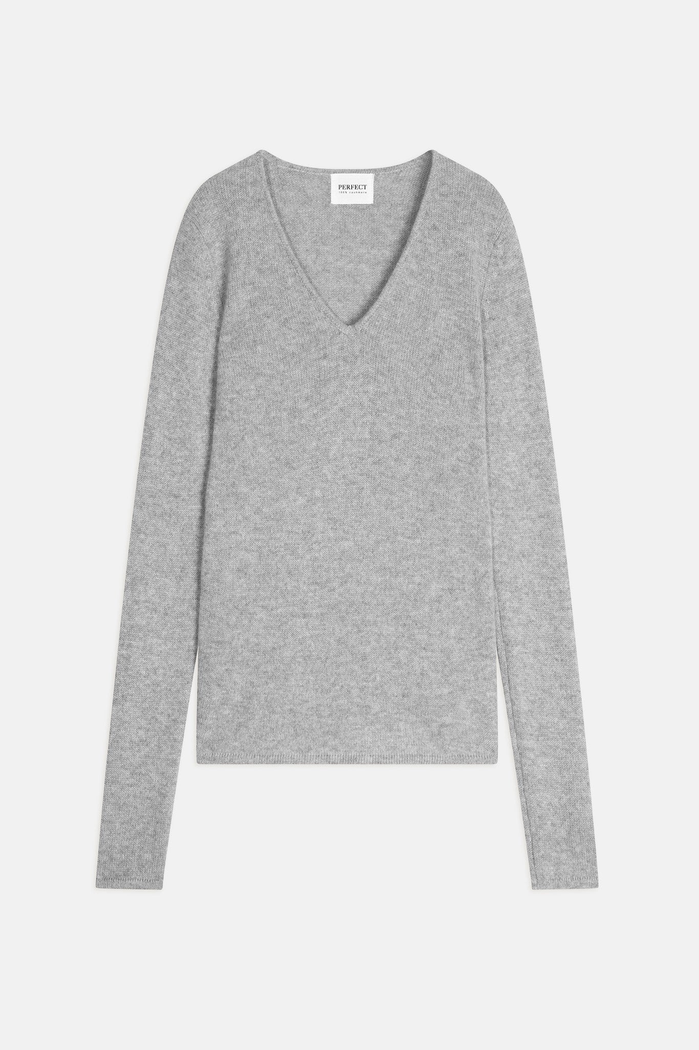 gaby pull col v 4 fils nuage chiné 100% cachemire