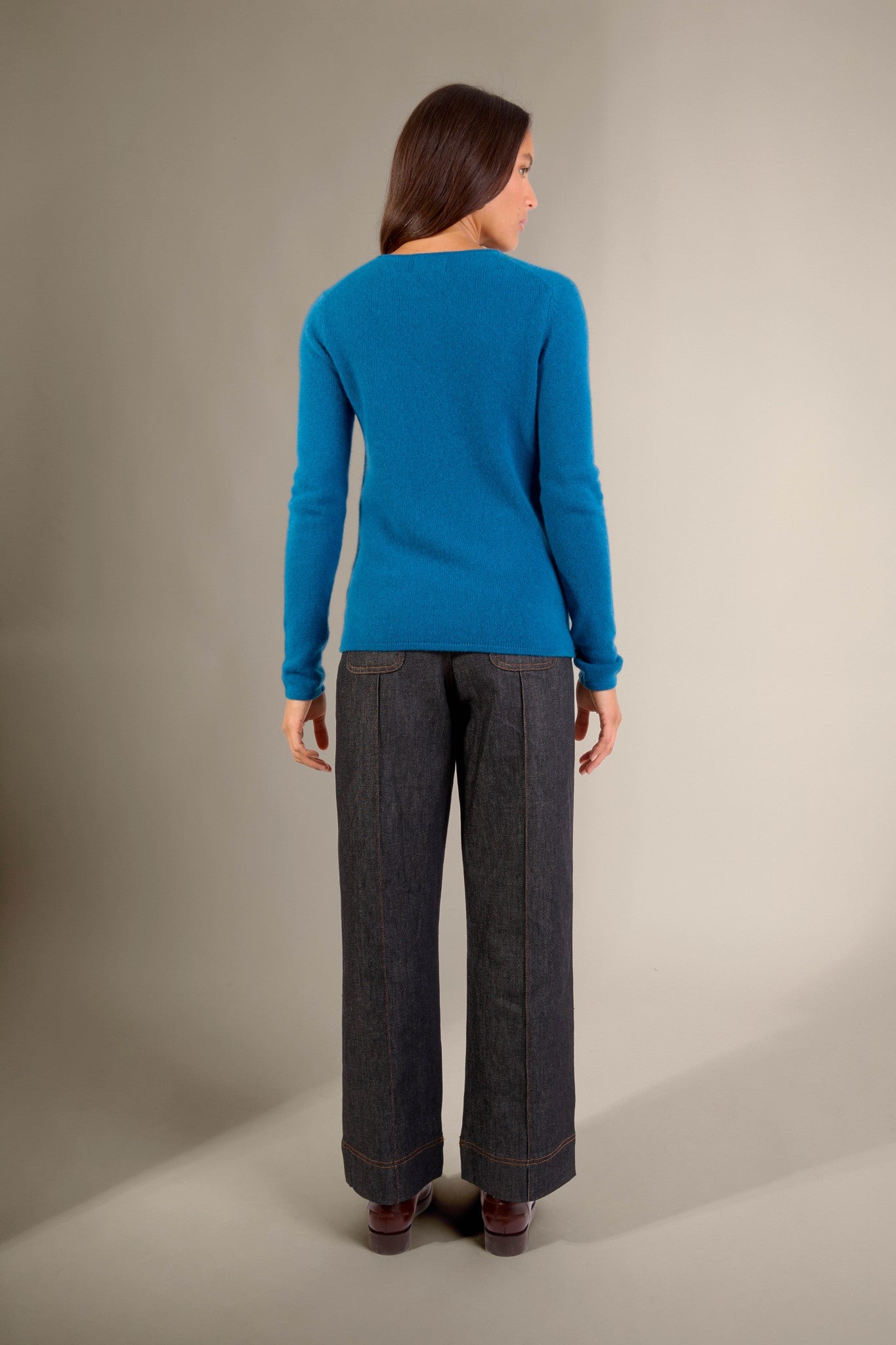 gaby pull col v 4 fils paon 100% cachemire