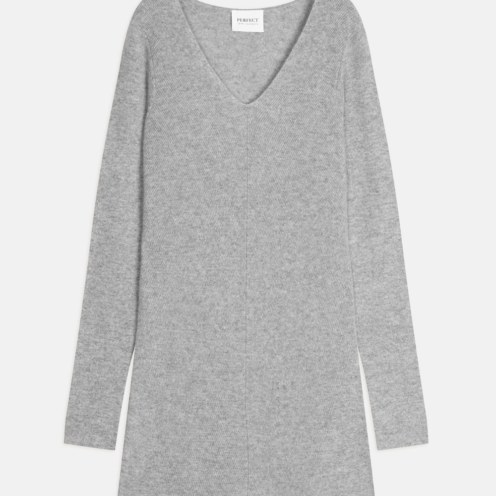 garmouth tunique col v nuage chiné 100% cachemire