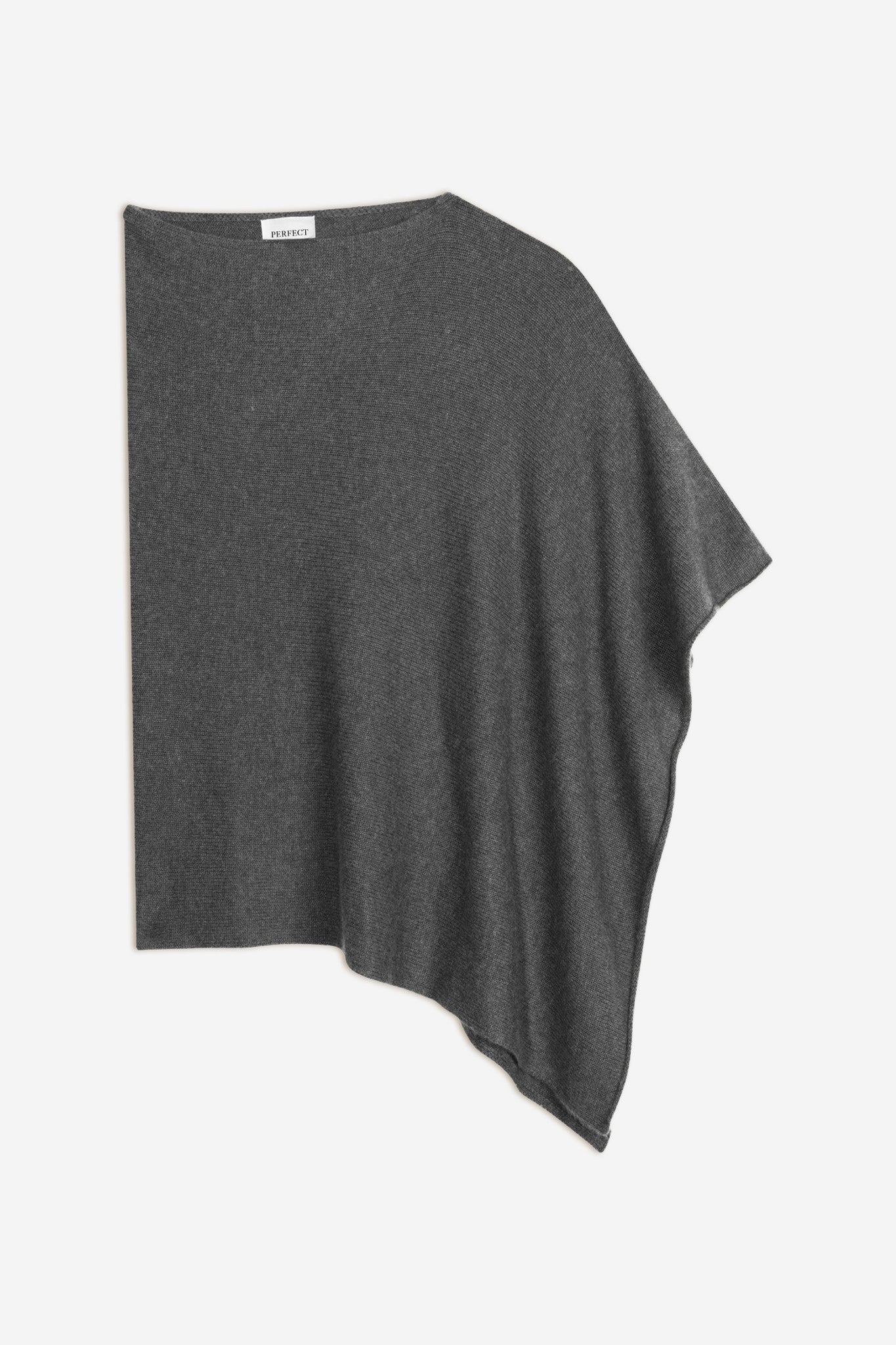 georgia poncho 4 fils anthracite chiné 100% cachemire