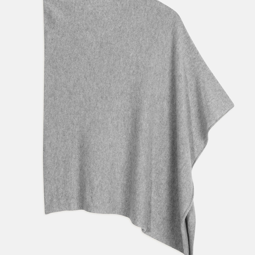 georgia poncho 4 fils nuage chiné 100% cachemire