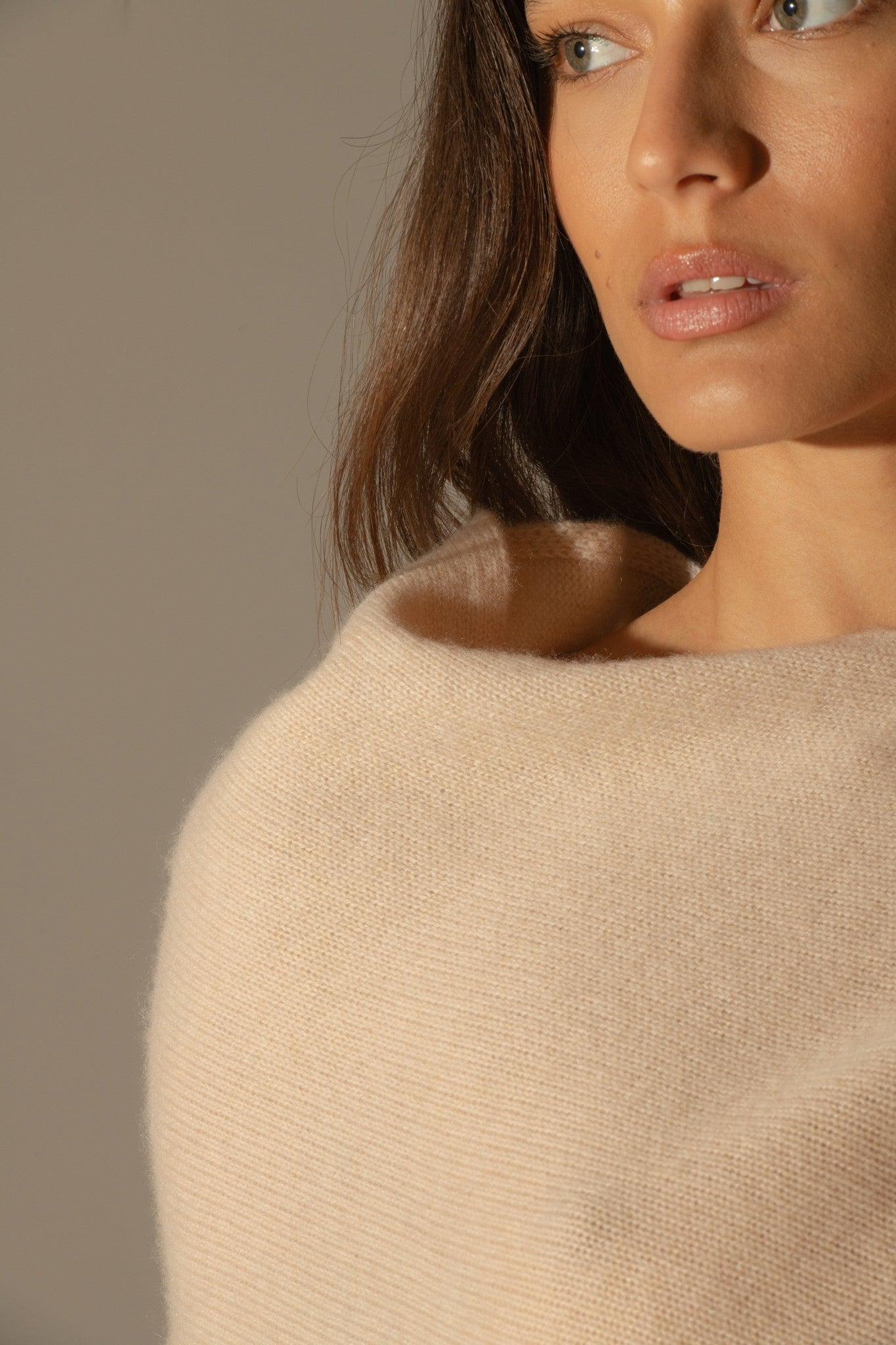 georgia poncho 4 fils sable 100% cachemire