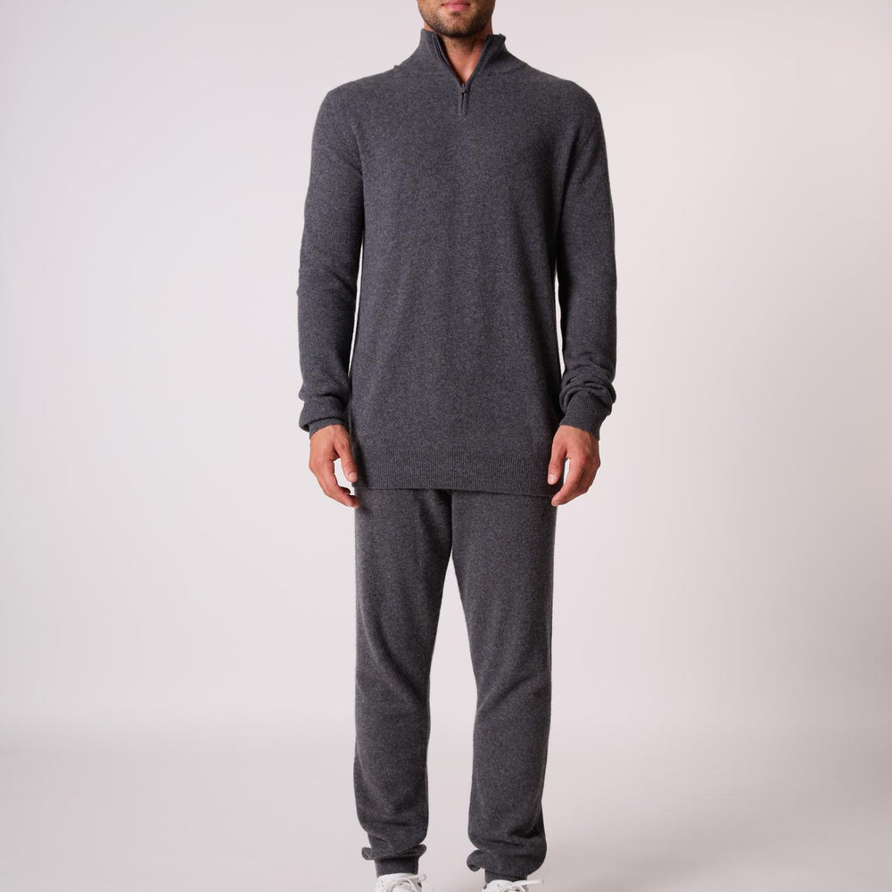 GREG pull camionneur anthracite chiné 100% cachemire