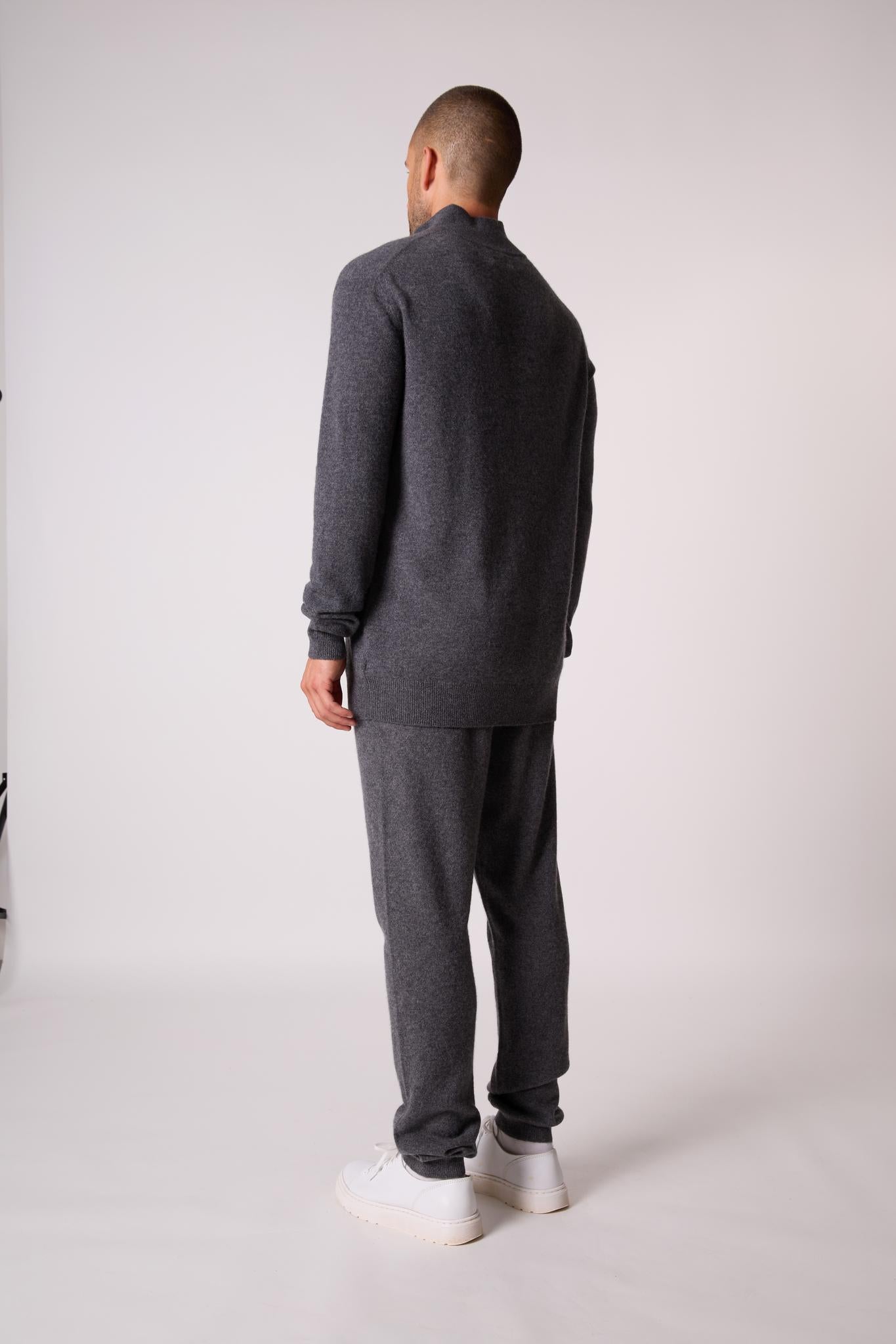 GREG pull camionneur anthracite chiné 100% cachemire