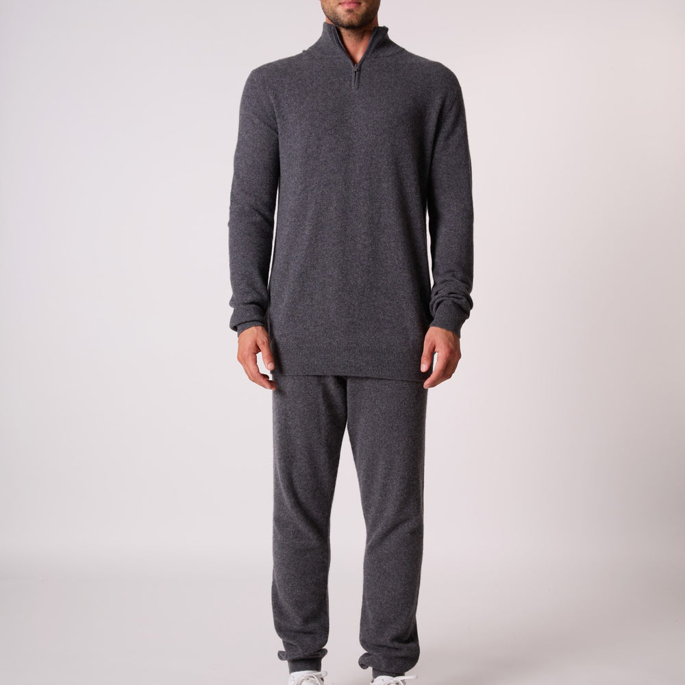 greg pull camionneur anthracite chiné 100% cachemire