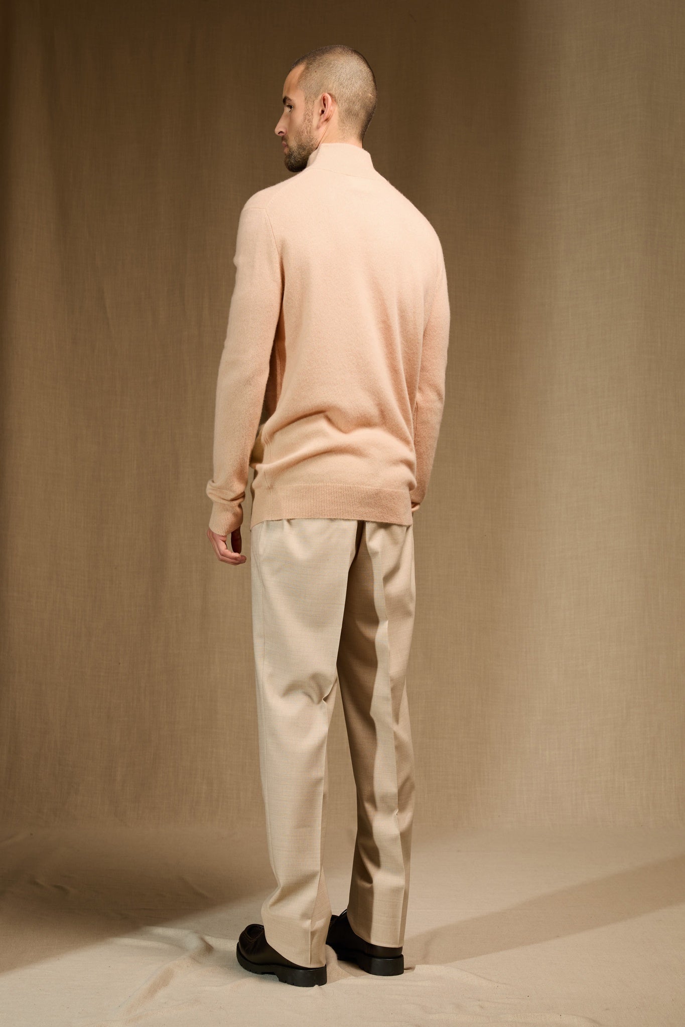 greg pull camionneur beige 100% cachemire