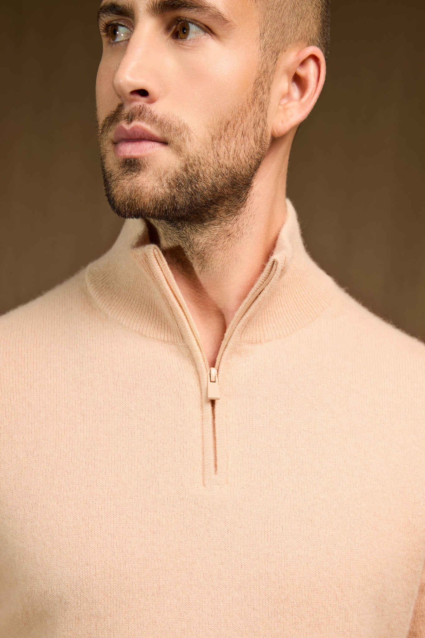 greg pull camionneur beige 100% cachemire