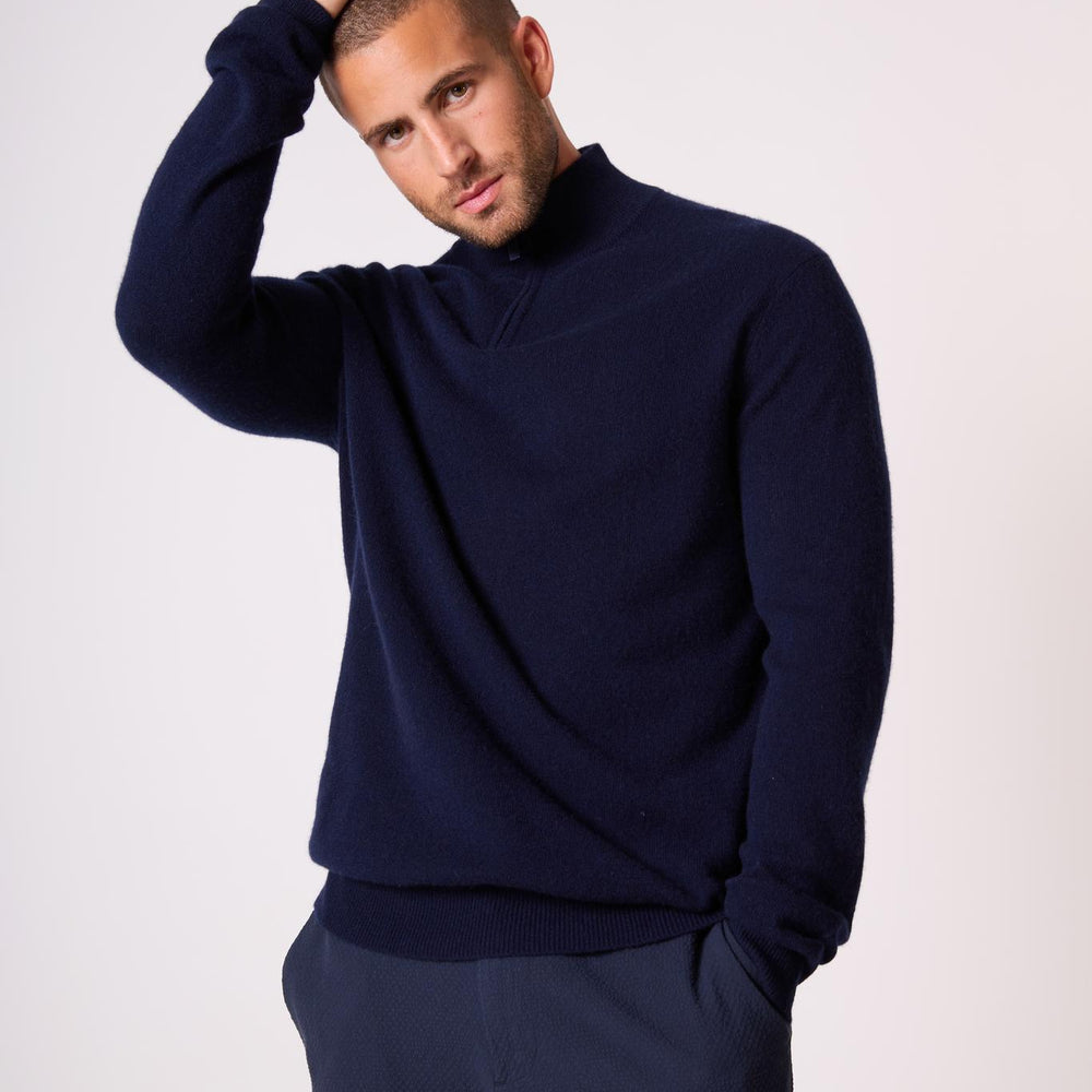 GREG pull camionneur navy 100% cachemire