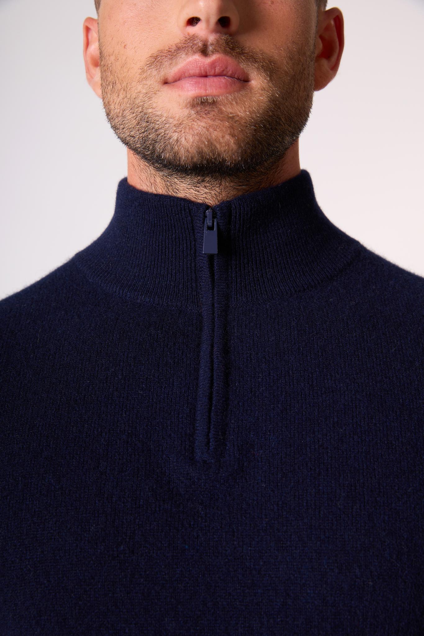 GREG pull camionneur navy 100% cachemire