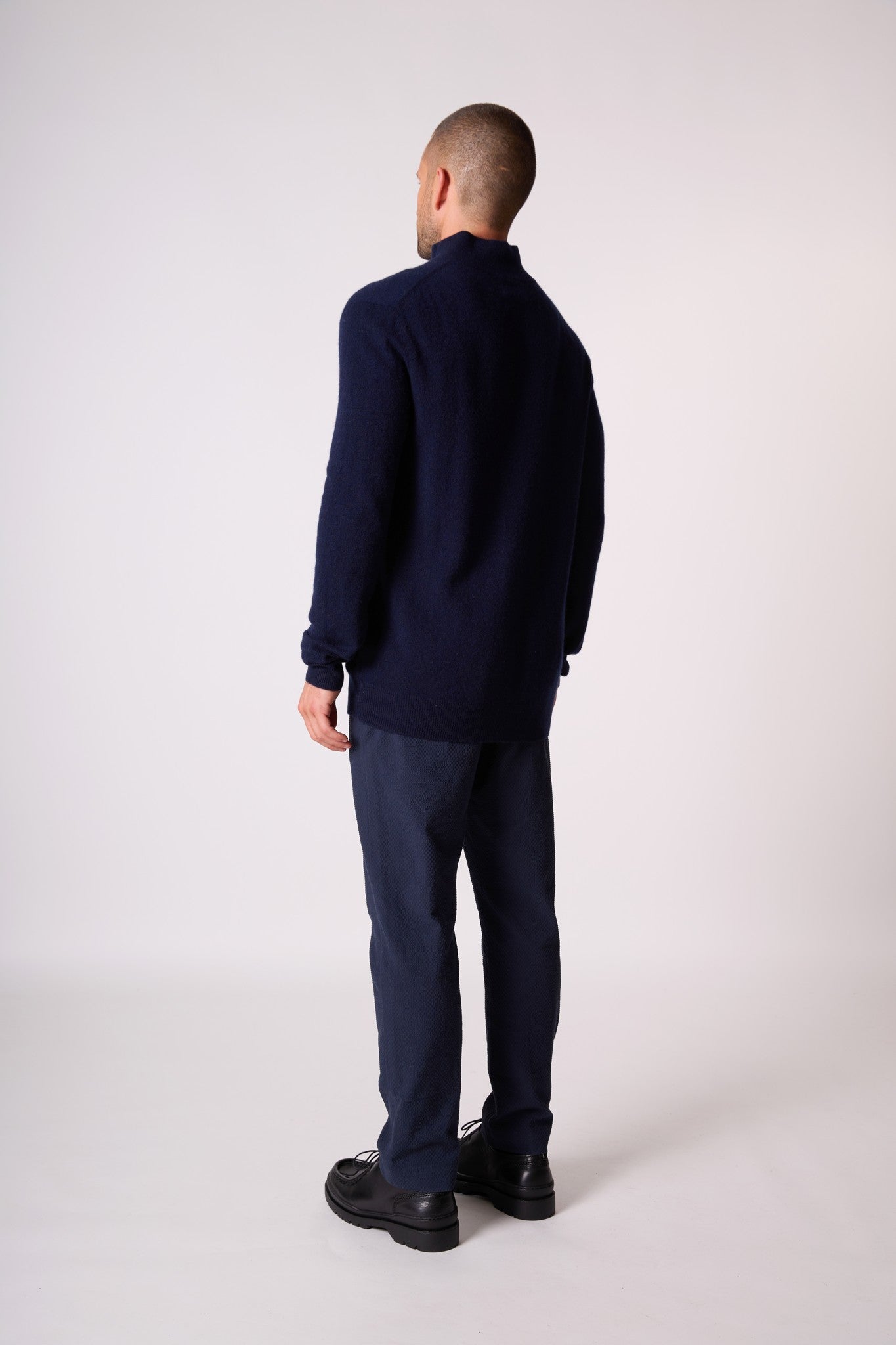 greg pull camionneur navy 100% cachemire