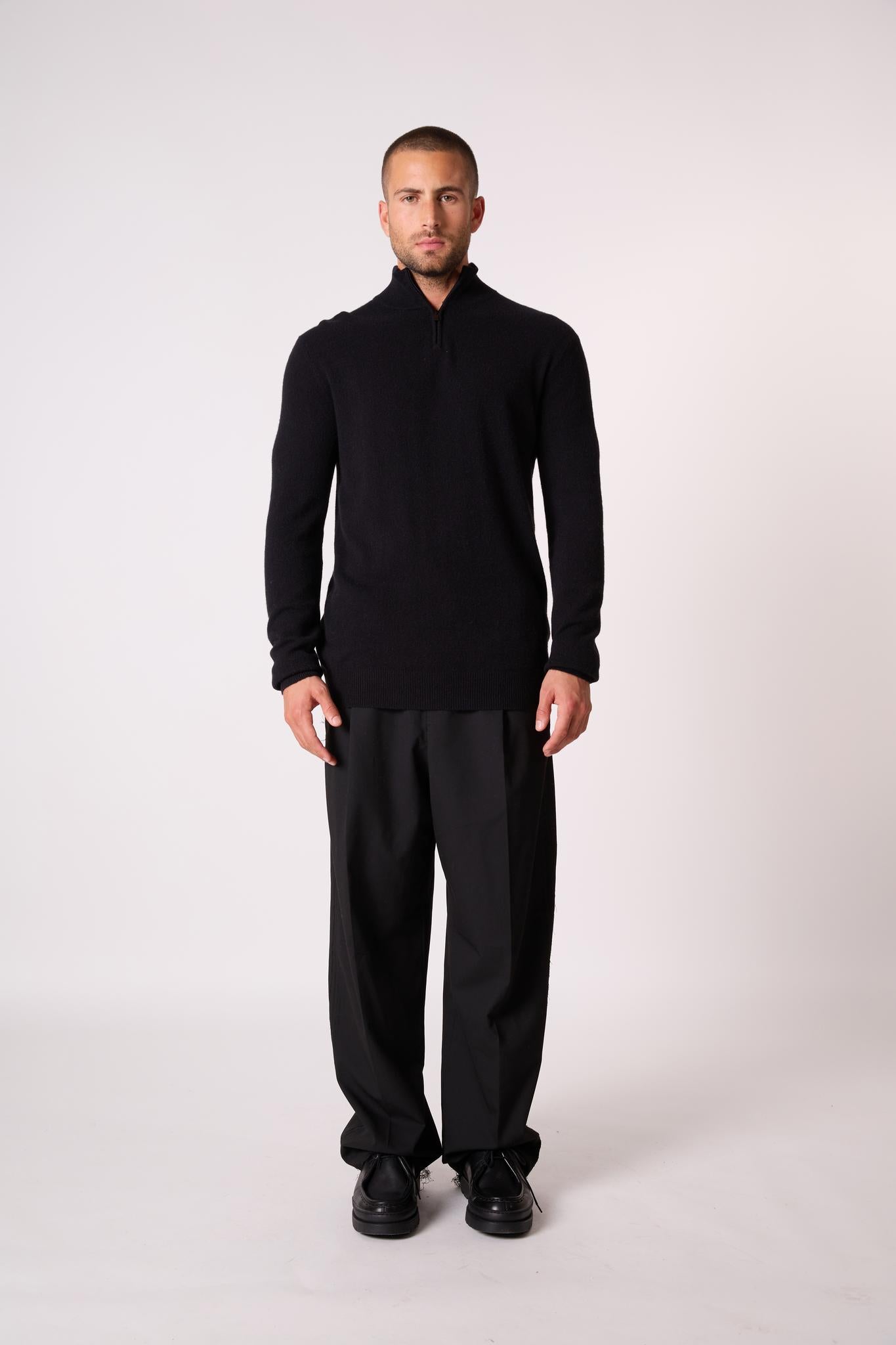 GREG pull camionneur noir 100% cachemire