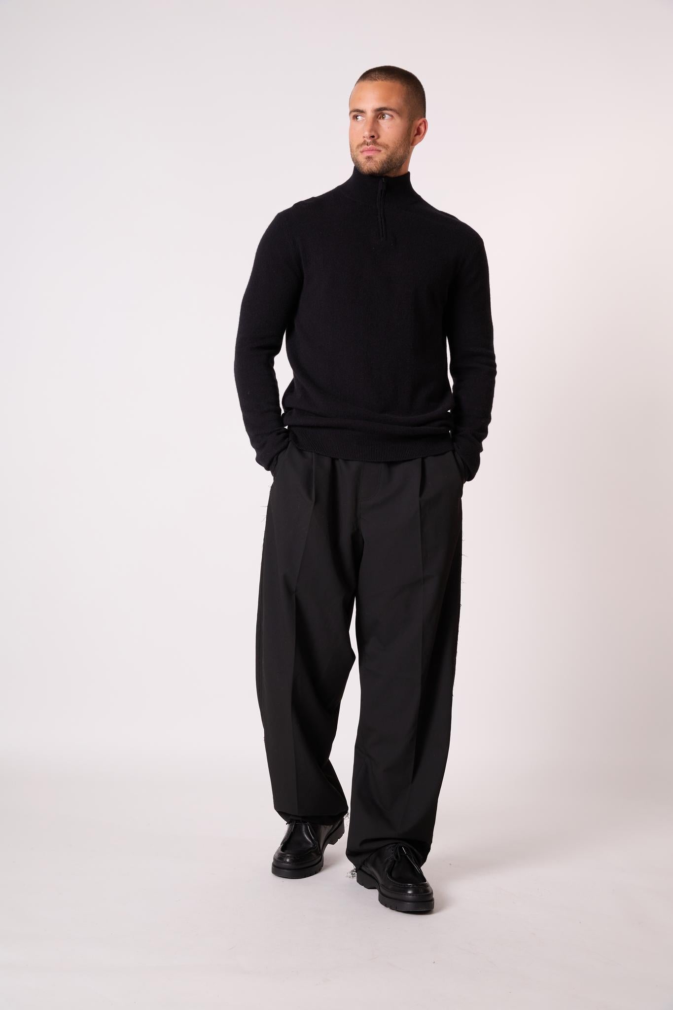 GREG pull camionneur noir 100% cachemire