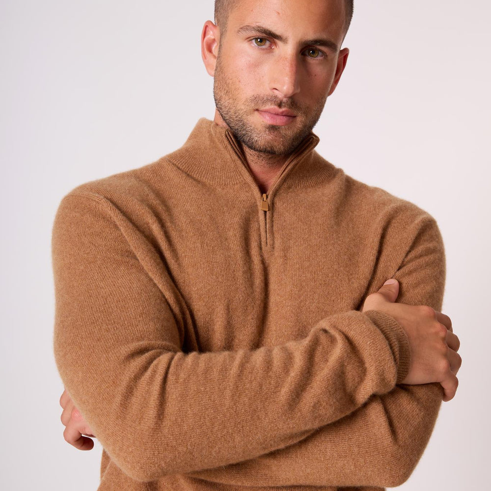 GREG pull camionneur noisette 100% cachemire