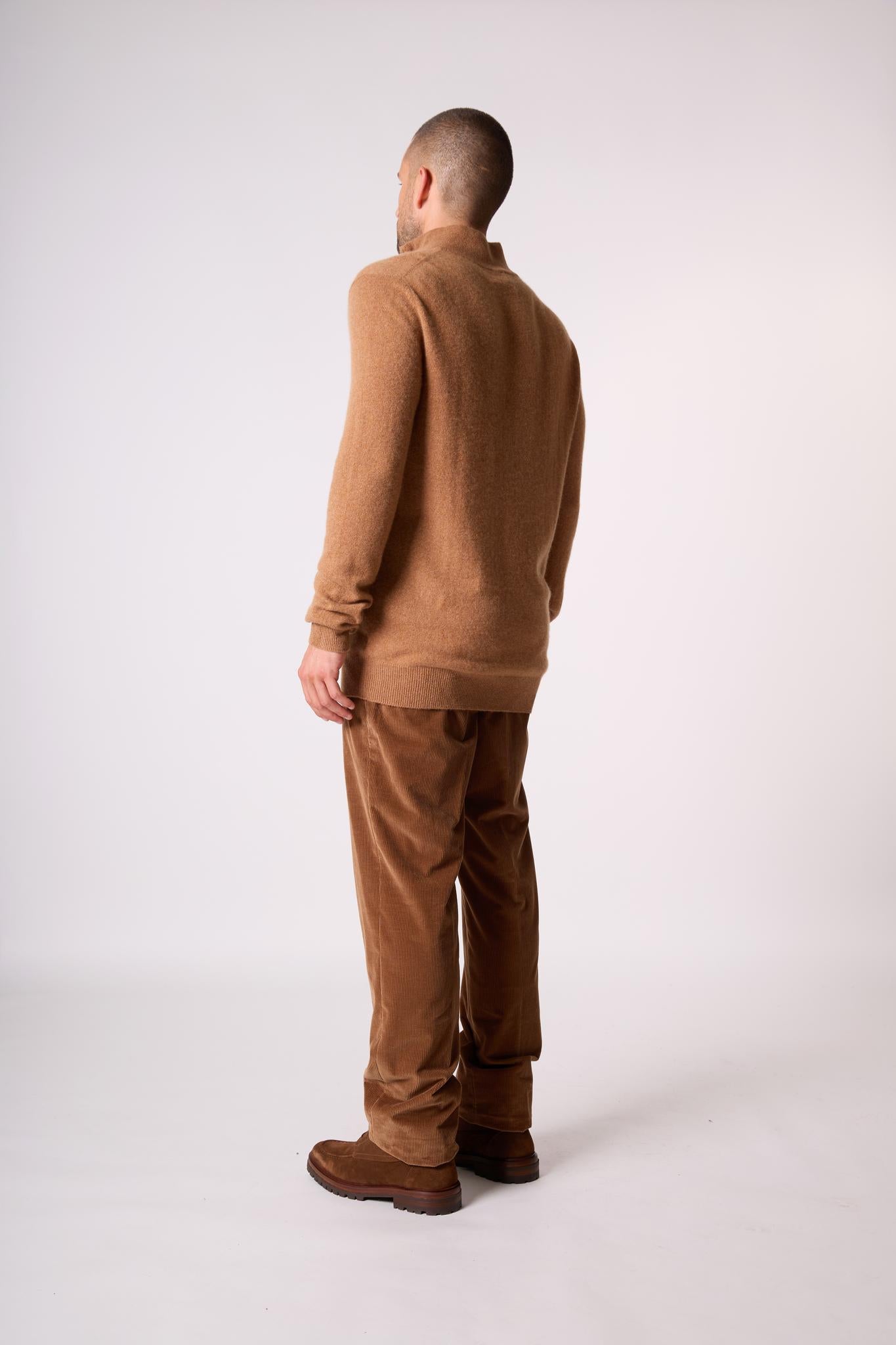 GREG pull camionneur noisette 100% cachemire