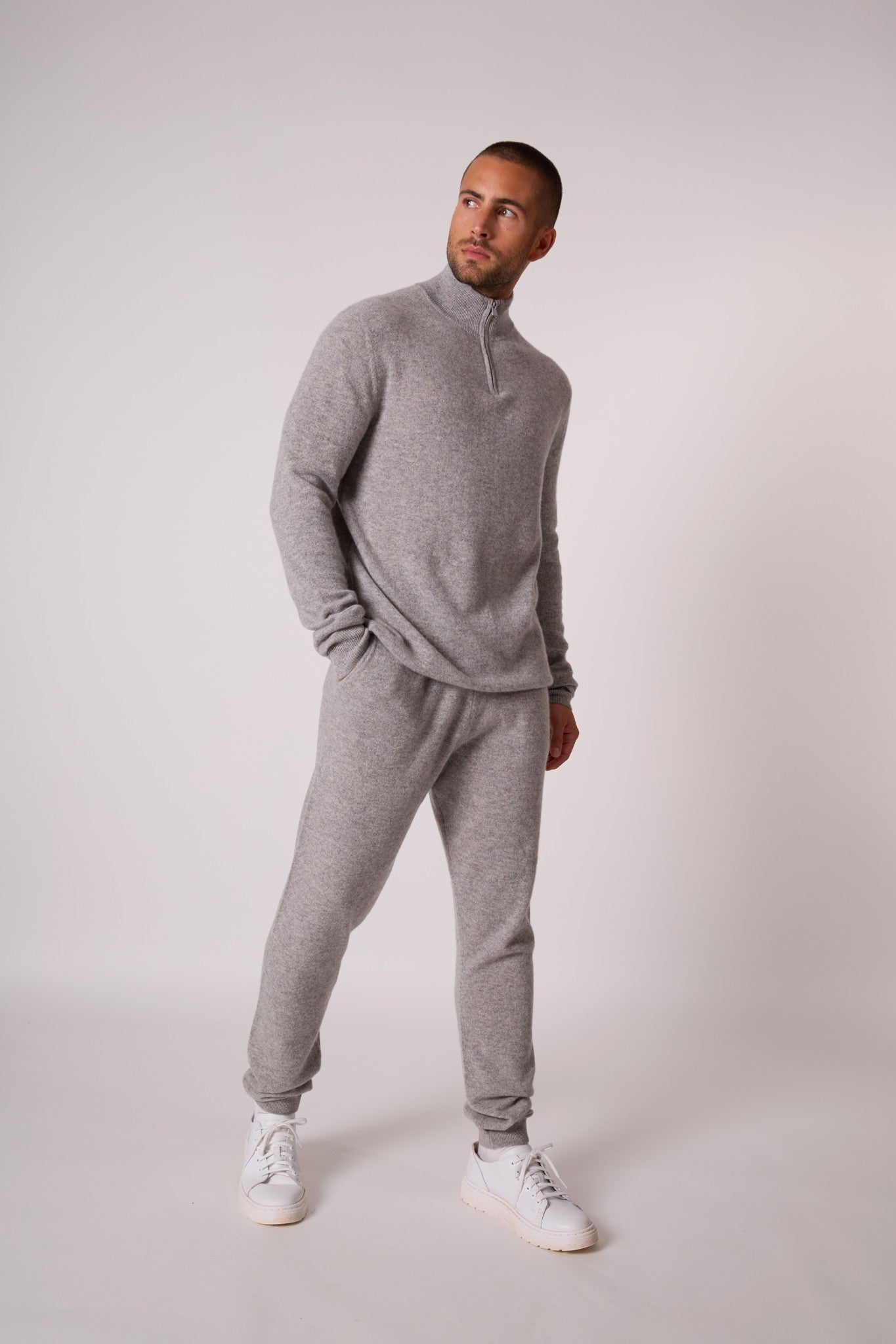 greg pull camionneur nuage chiné 100% cachemire