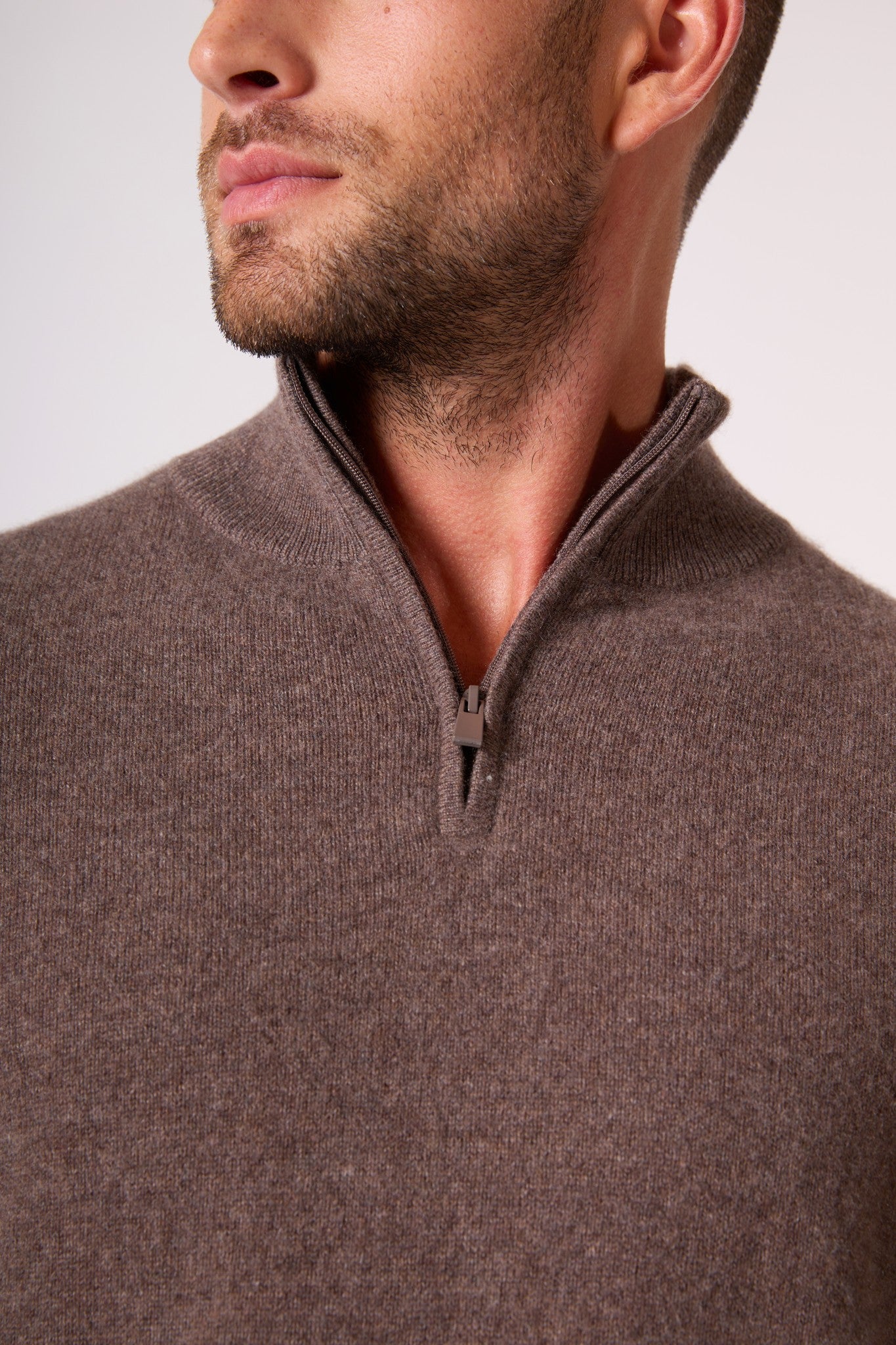 greg pull camionneur taupe chiné 100% cachemire