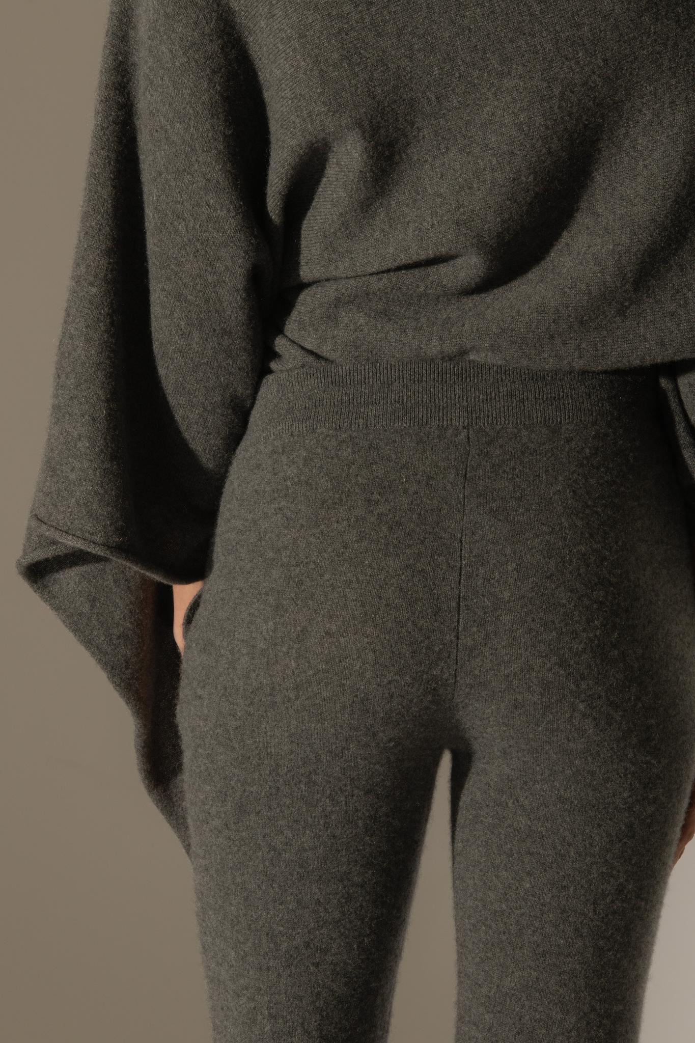 GWEN jogging anthracite chiné 100% cachemire
