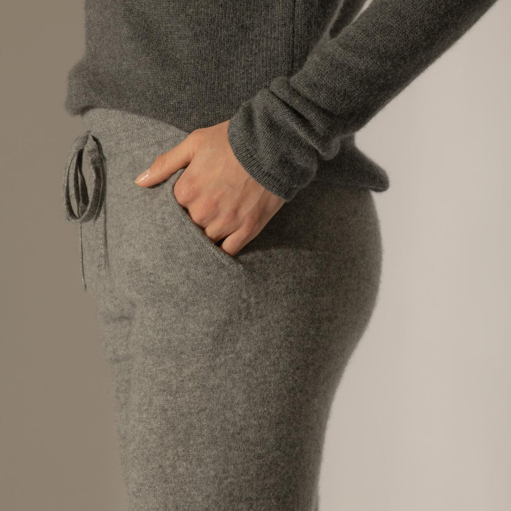 GWEN jogging flanelle chiné 100% cachemire