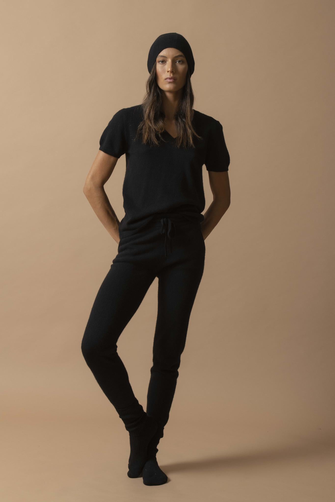 GWEN jogging noir 100% cachemire