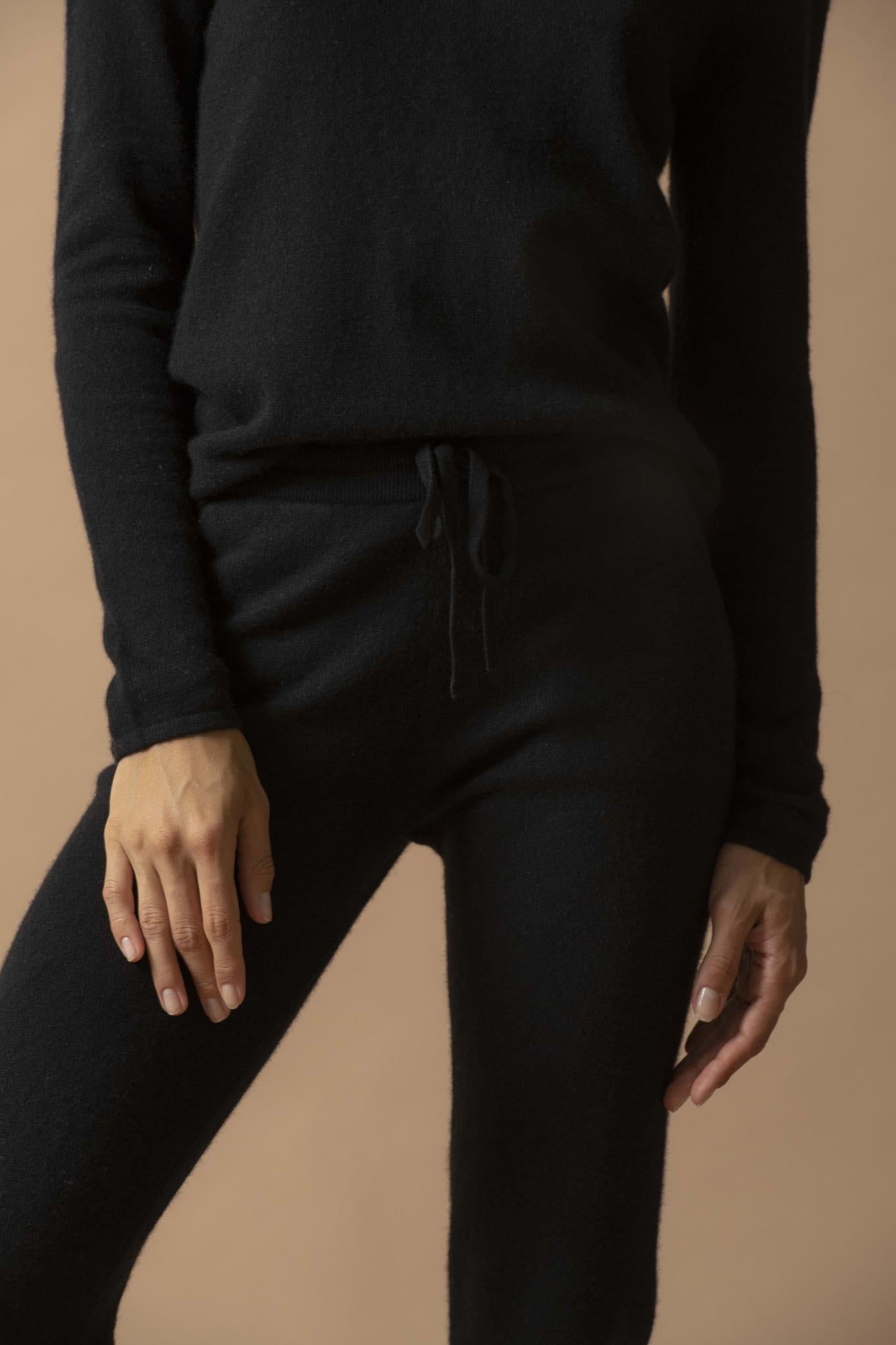 GWEN jogging noir 100% cachemire