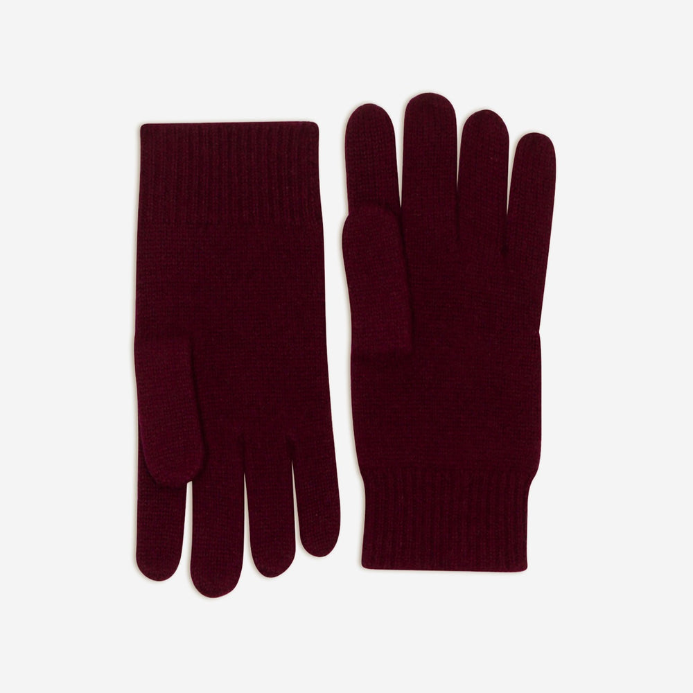 hailey gants 4 fils bordeaux 100% cachemire