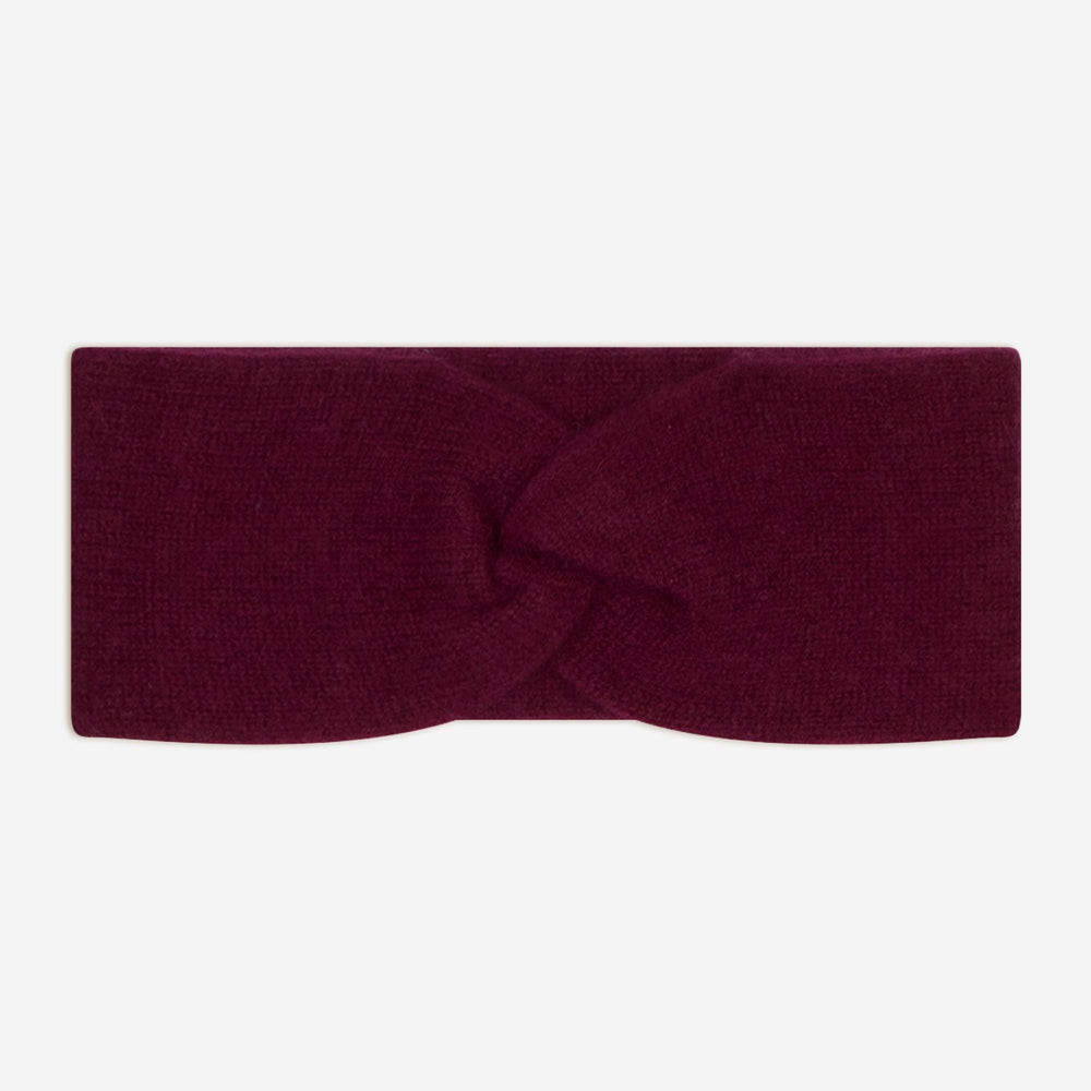 javoi bandeau 4 fils bordeaux 100% cachemire