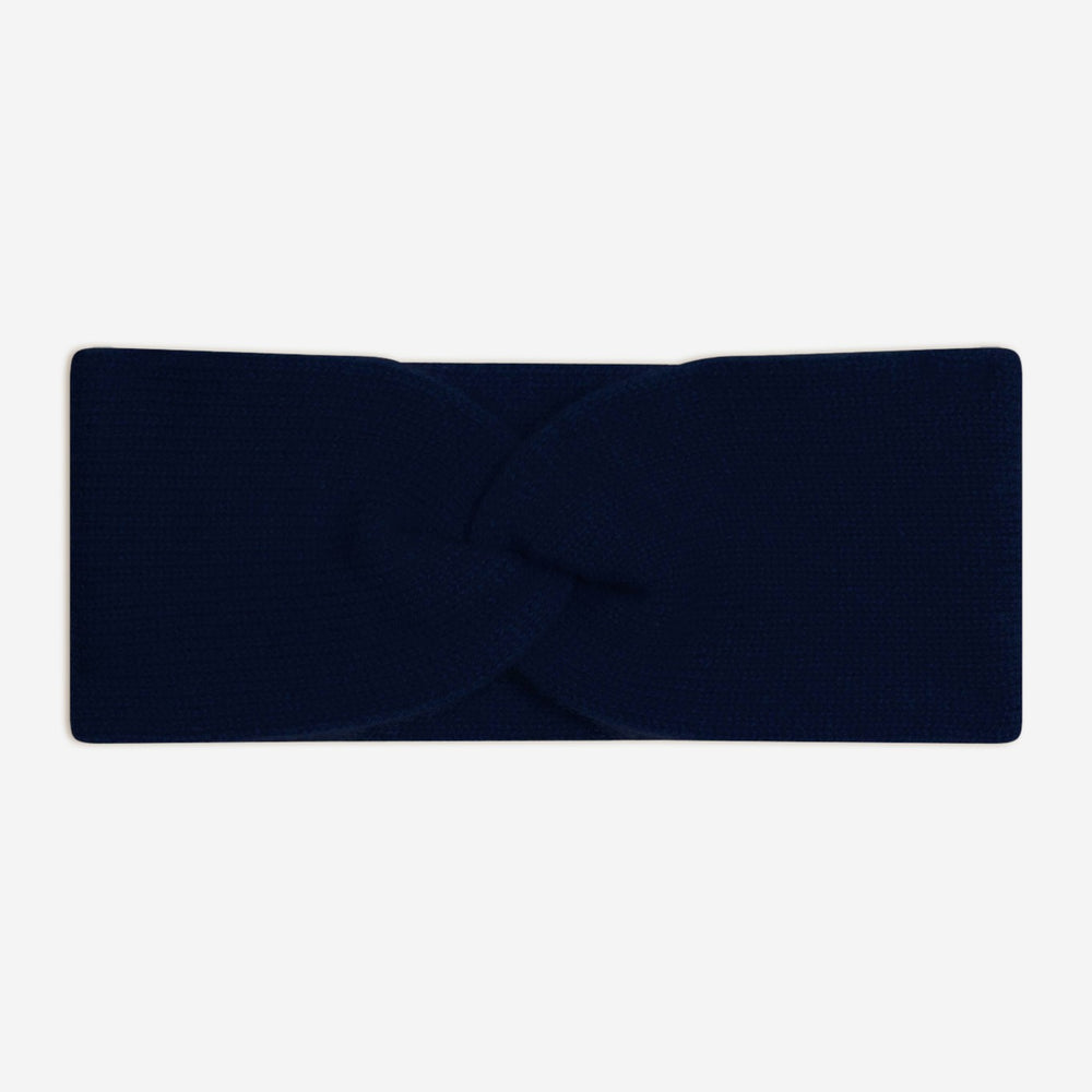 javoi bandeau 4 fils navy 100% cachemire