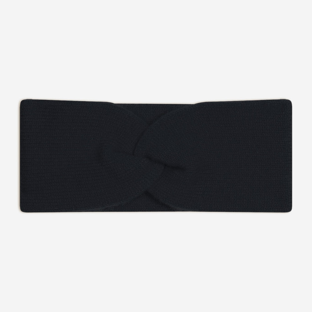 javoi bandeau 4 fils noir 100% cachemire