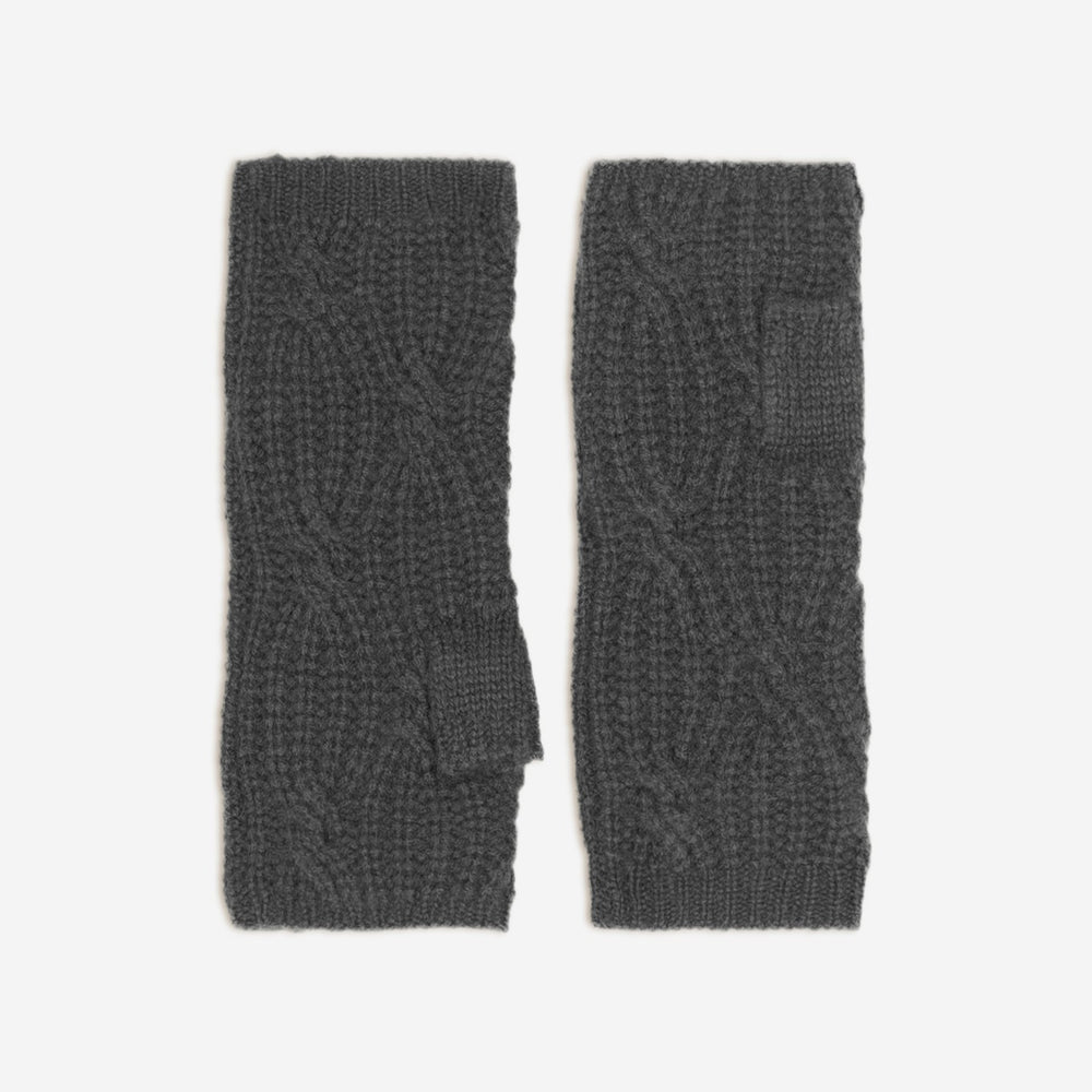 jelo mitaines 6 fils anthracite chiné 100% cachemire