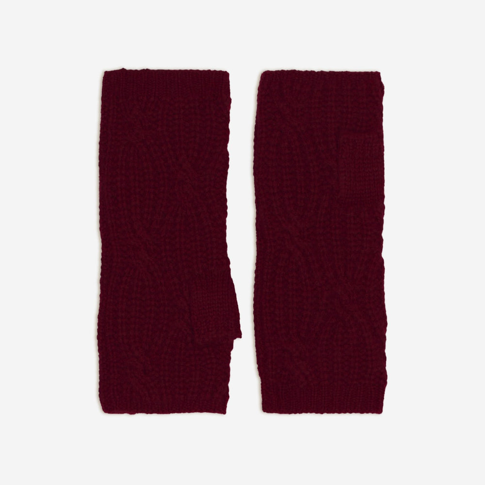 jelo mitaines 6 fils bordeaux 100% cachemire