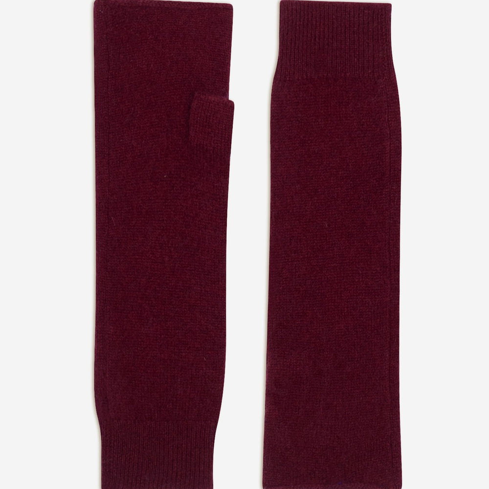 jesse mitaines bordeaux 100% cachemire