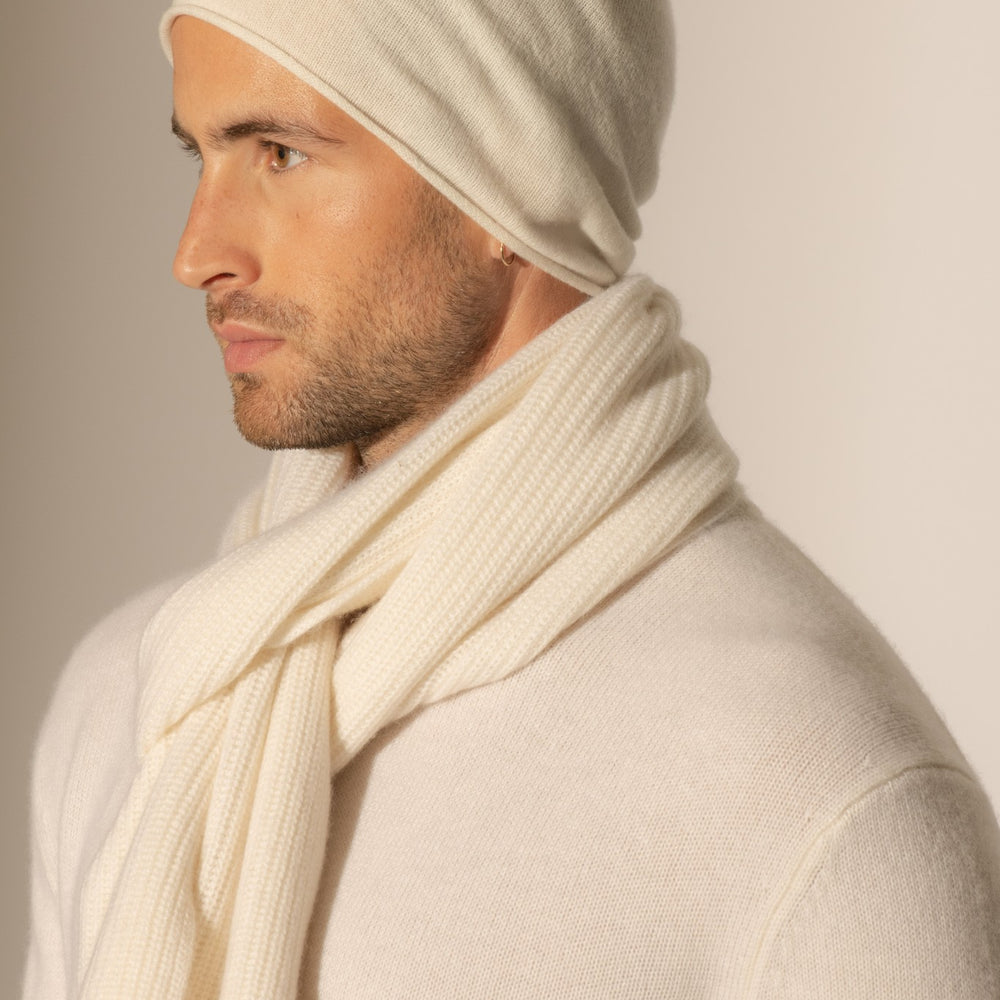 june bonnet ivoire 100% cachemire