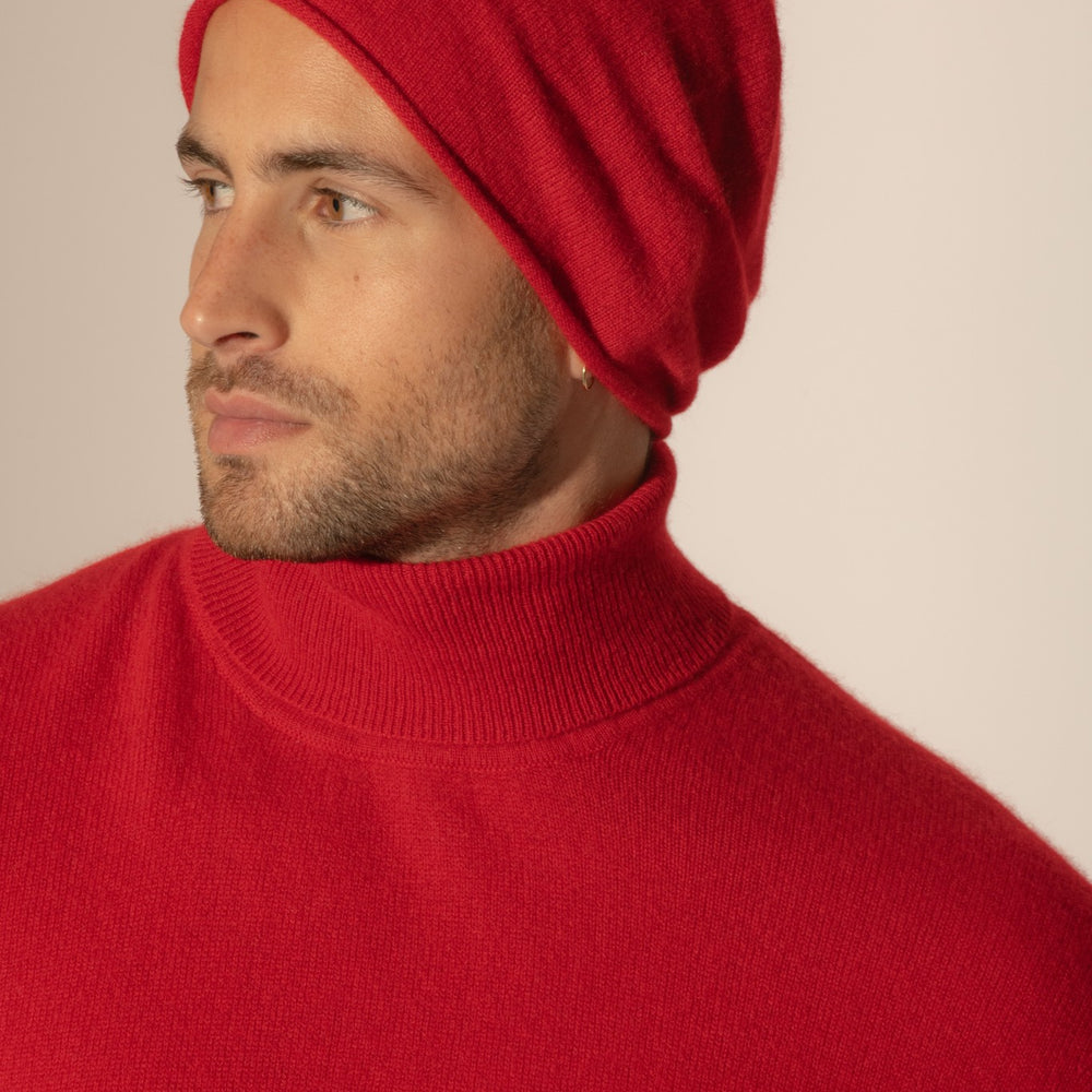 june bonnet rouge 100% cachemire