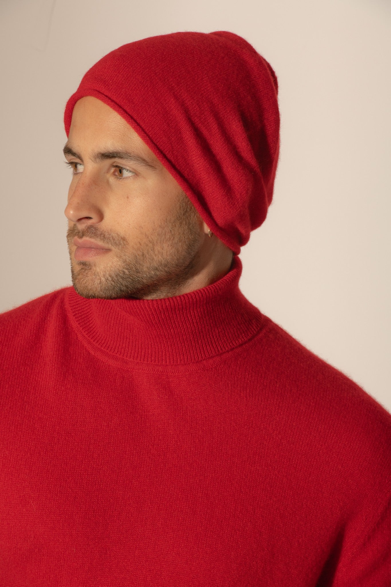 june bonnet rouge 100% cachemire
