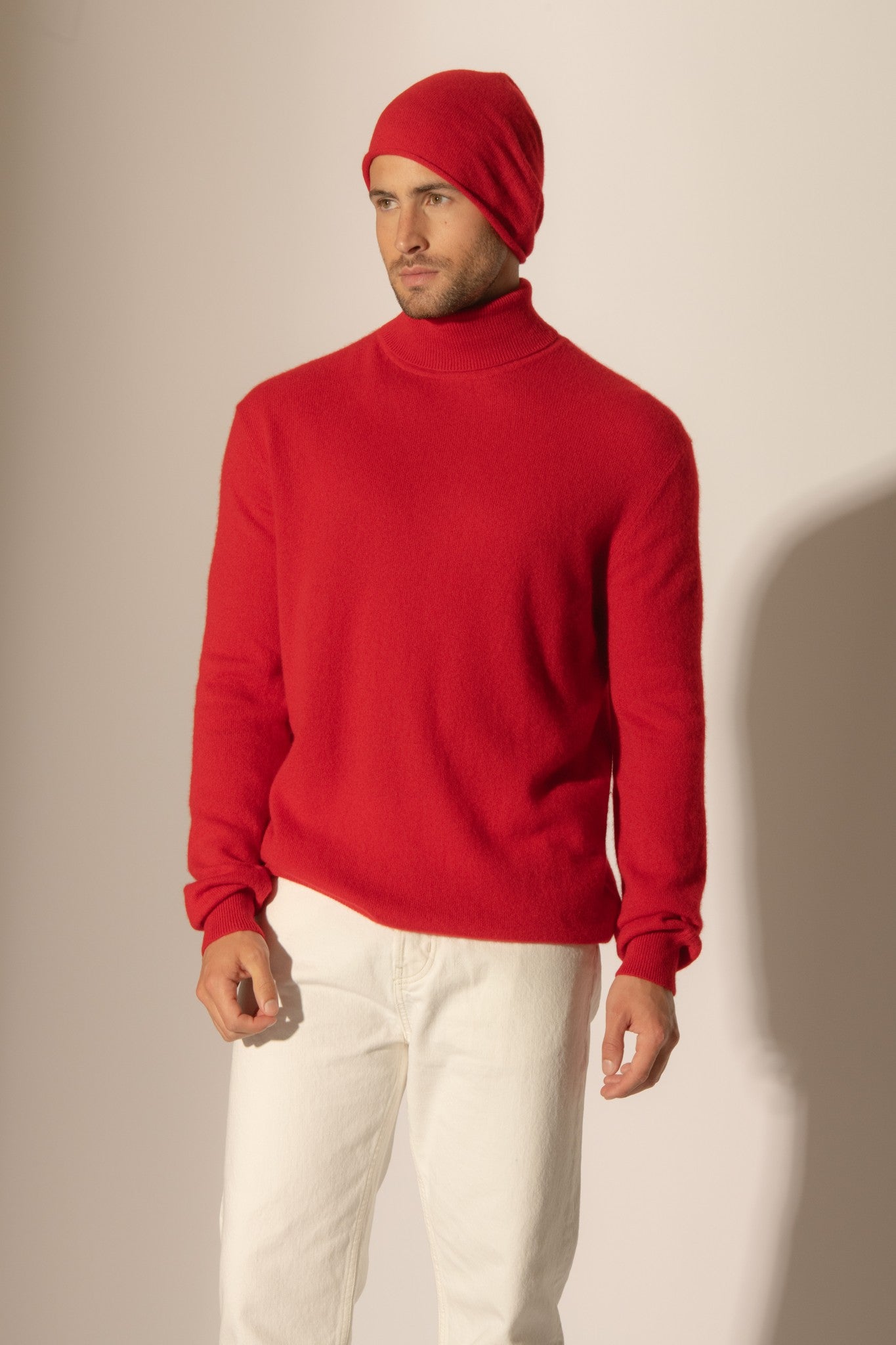 june bonnet rouge 100% cachemire