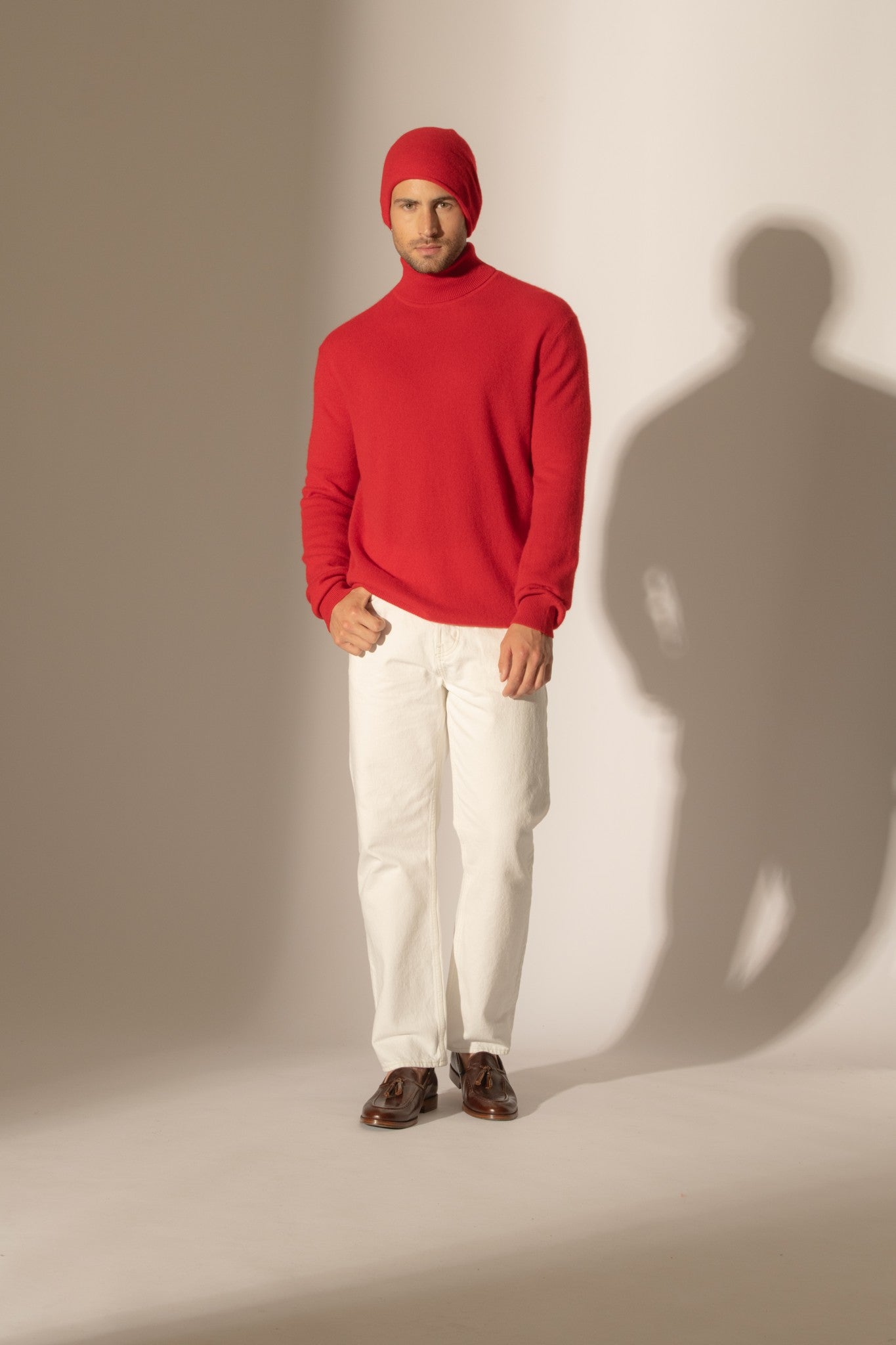 june bonnet rouge 100% cachemire