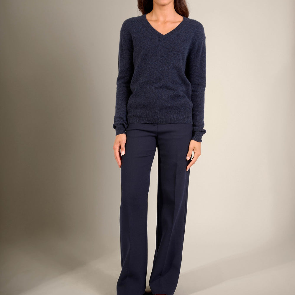kalie pull col v caviar 100% cachemire