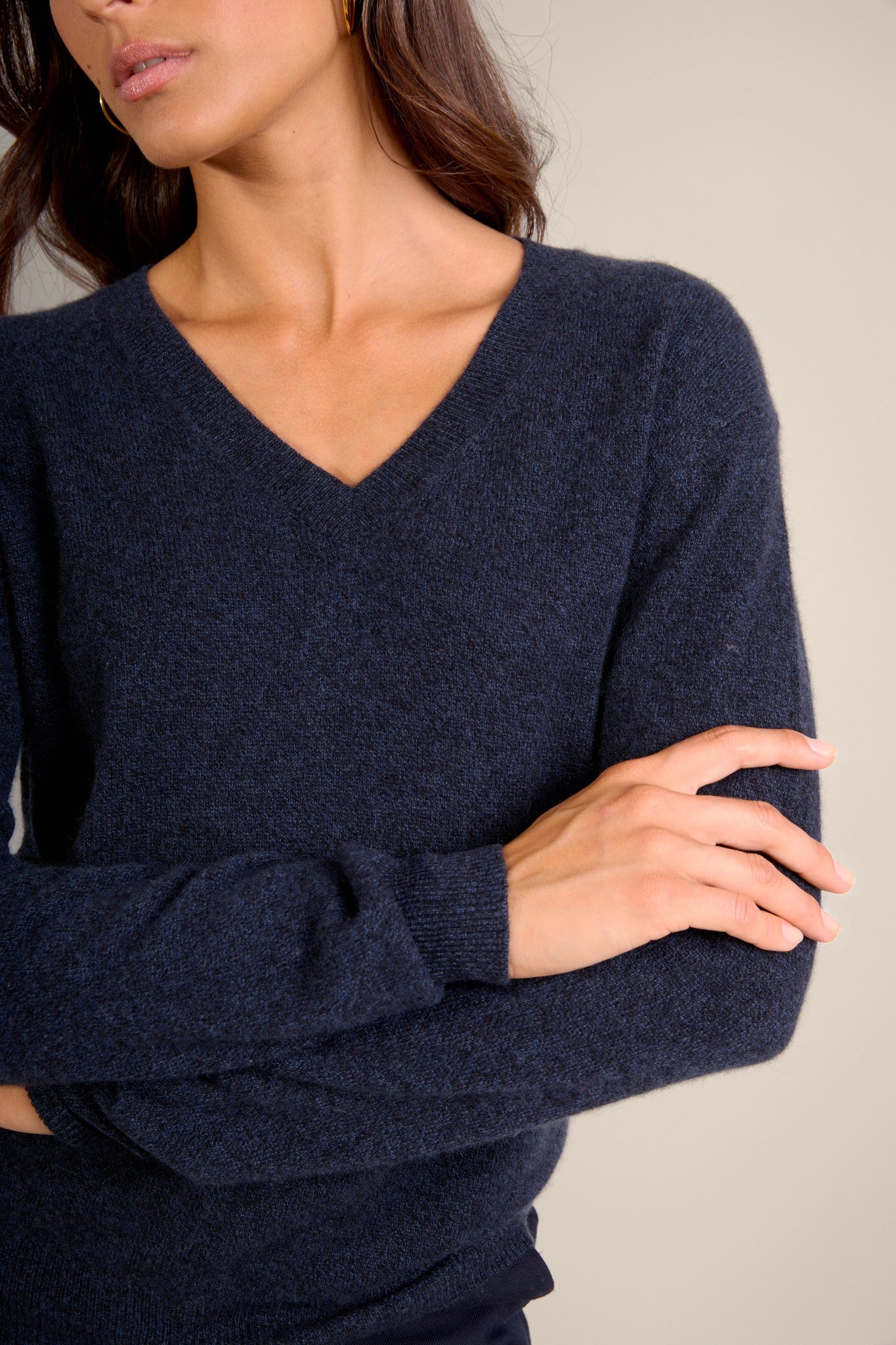 kalie pull col v caviar 100% cachemire