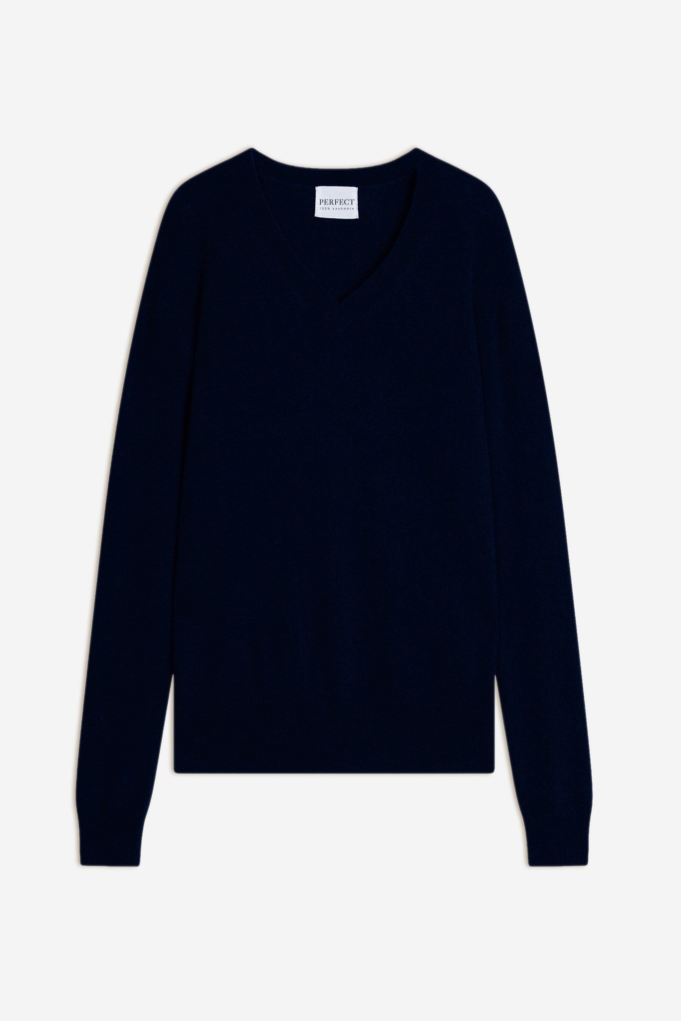kalie pull col v navy 100% cachemire