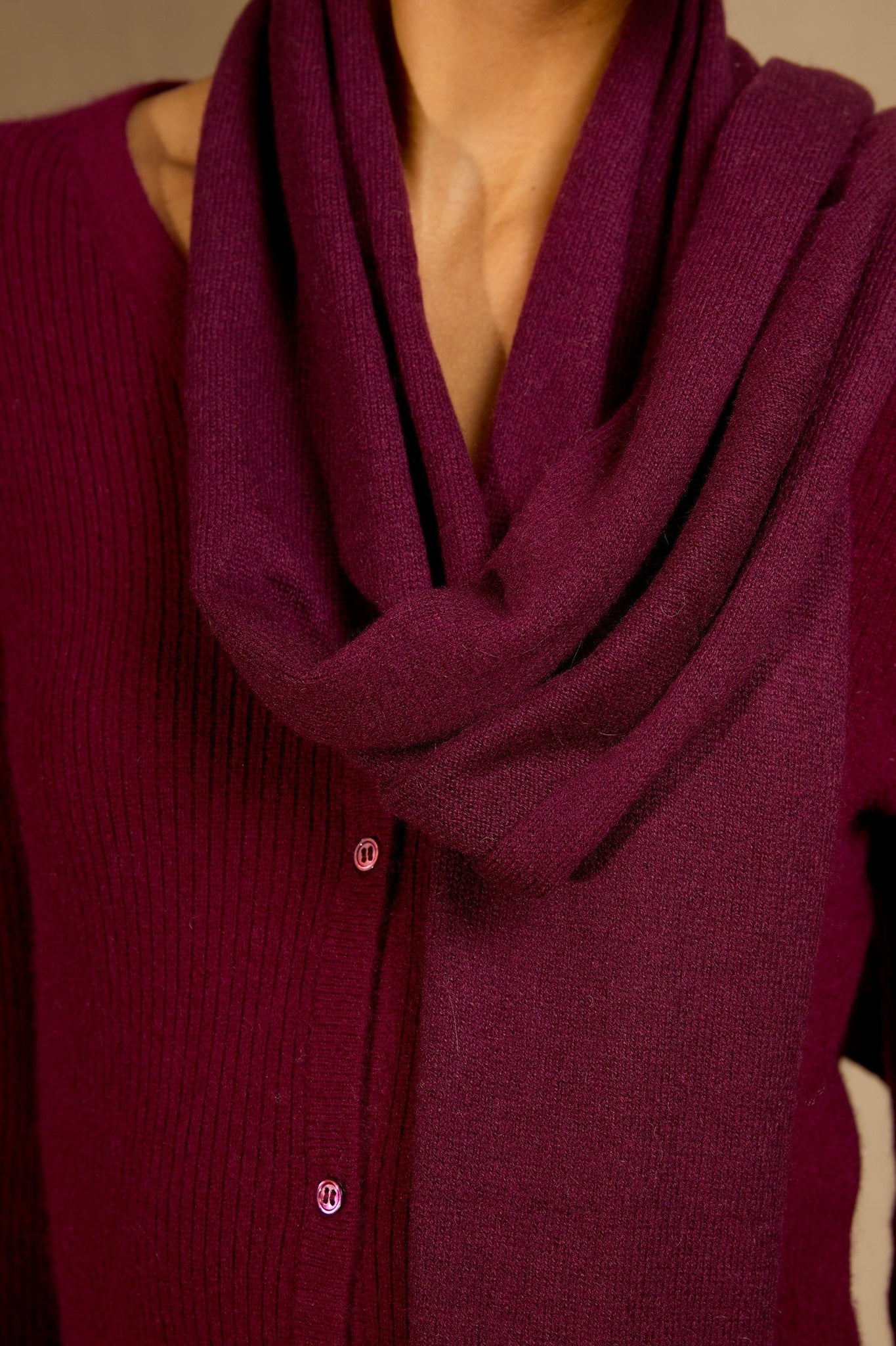 kelly écharpe mûre 100% cachemire