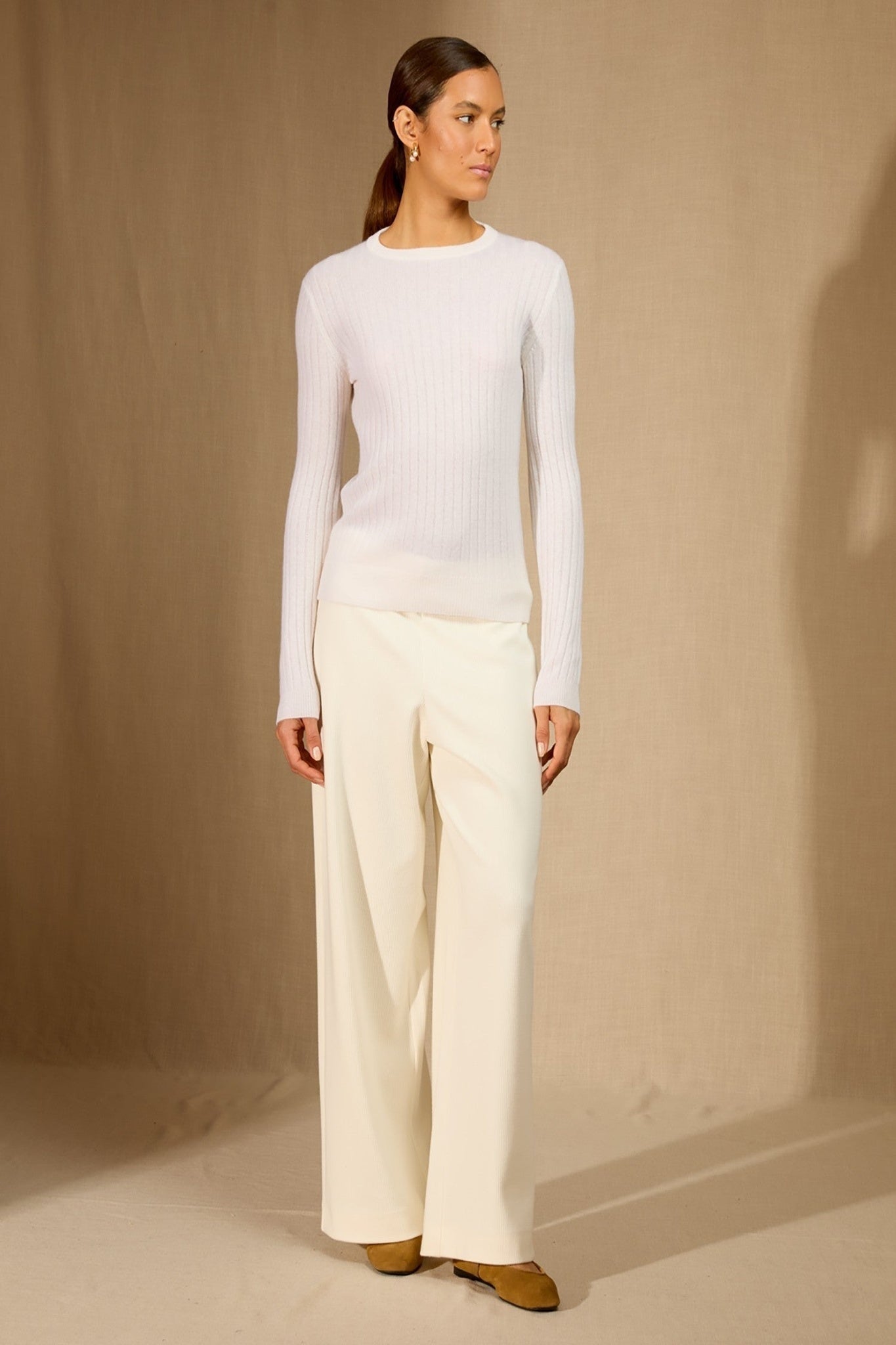 kylie pull col rond neige 100% cachemire