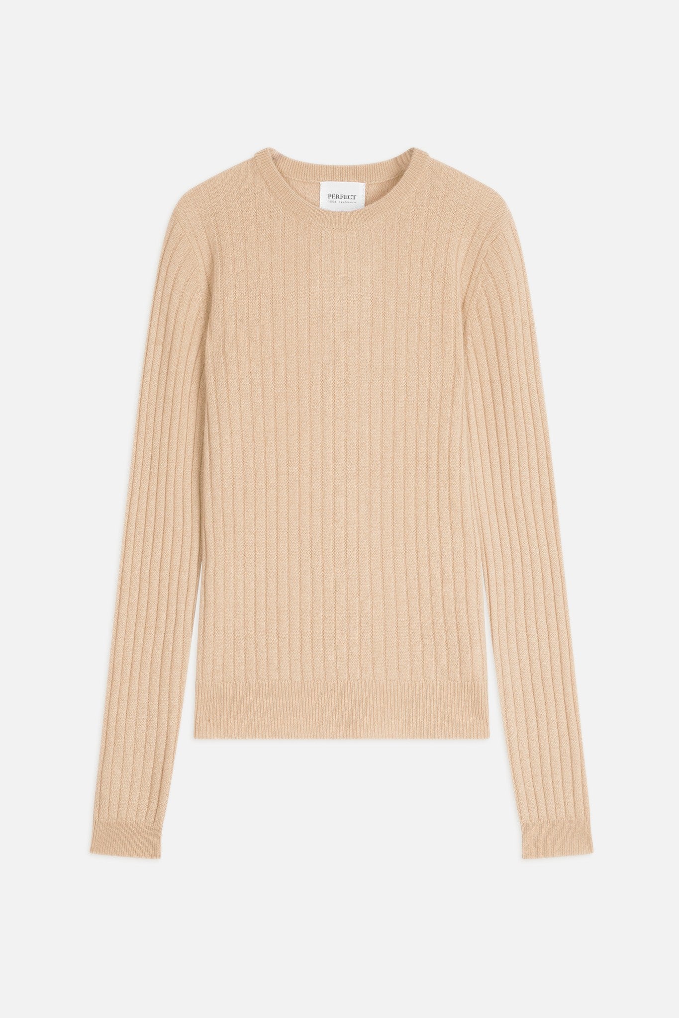 kylie pull col rond sable 100% cachemire